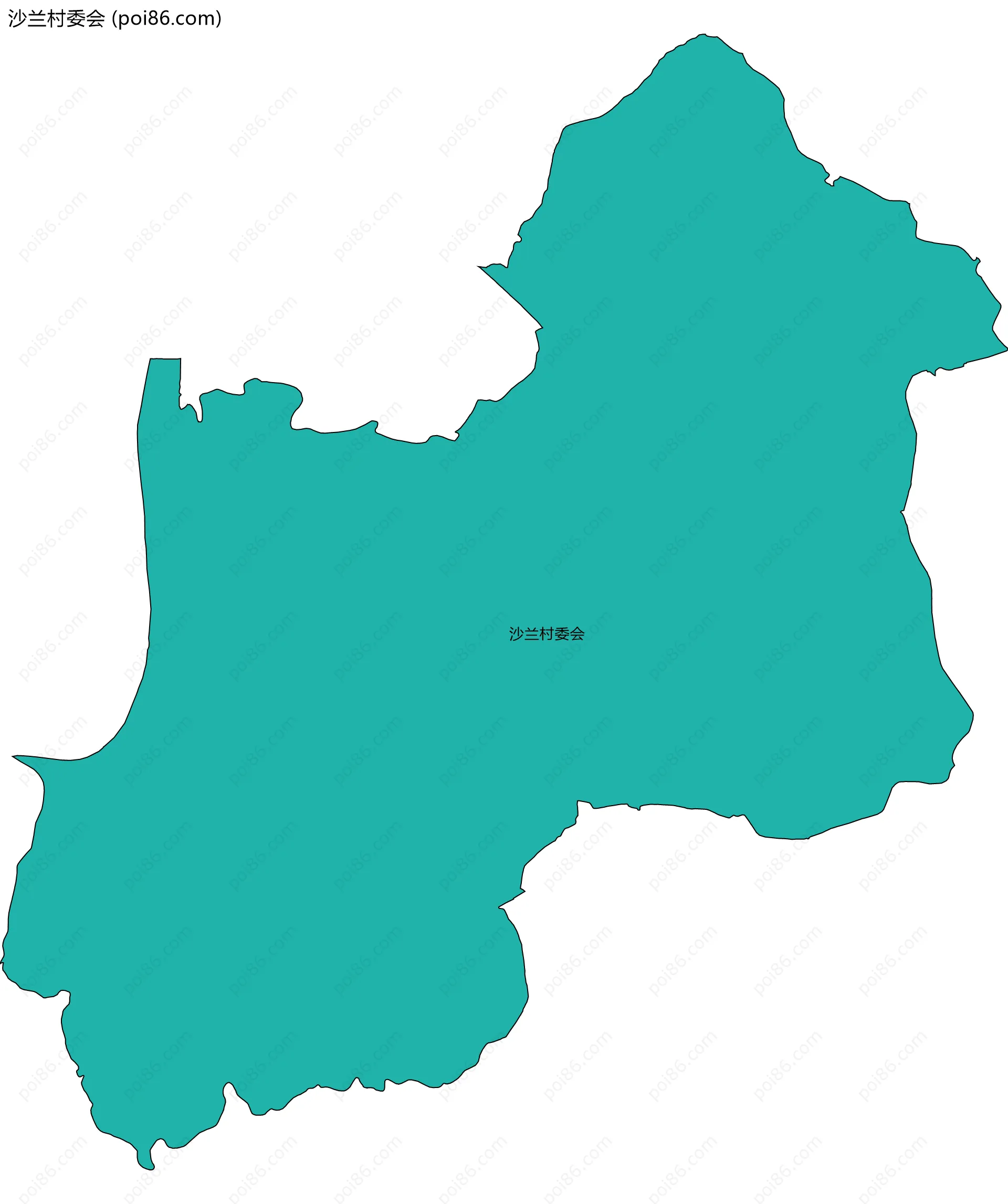 沙兰村委会边界地图