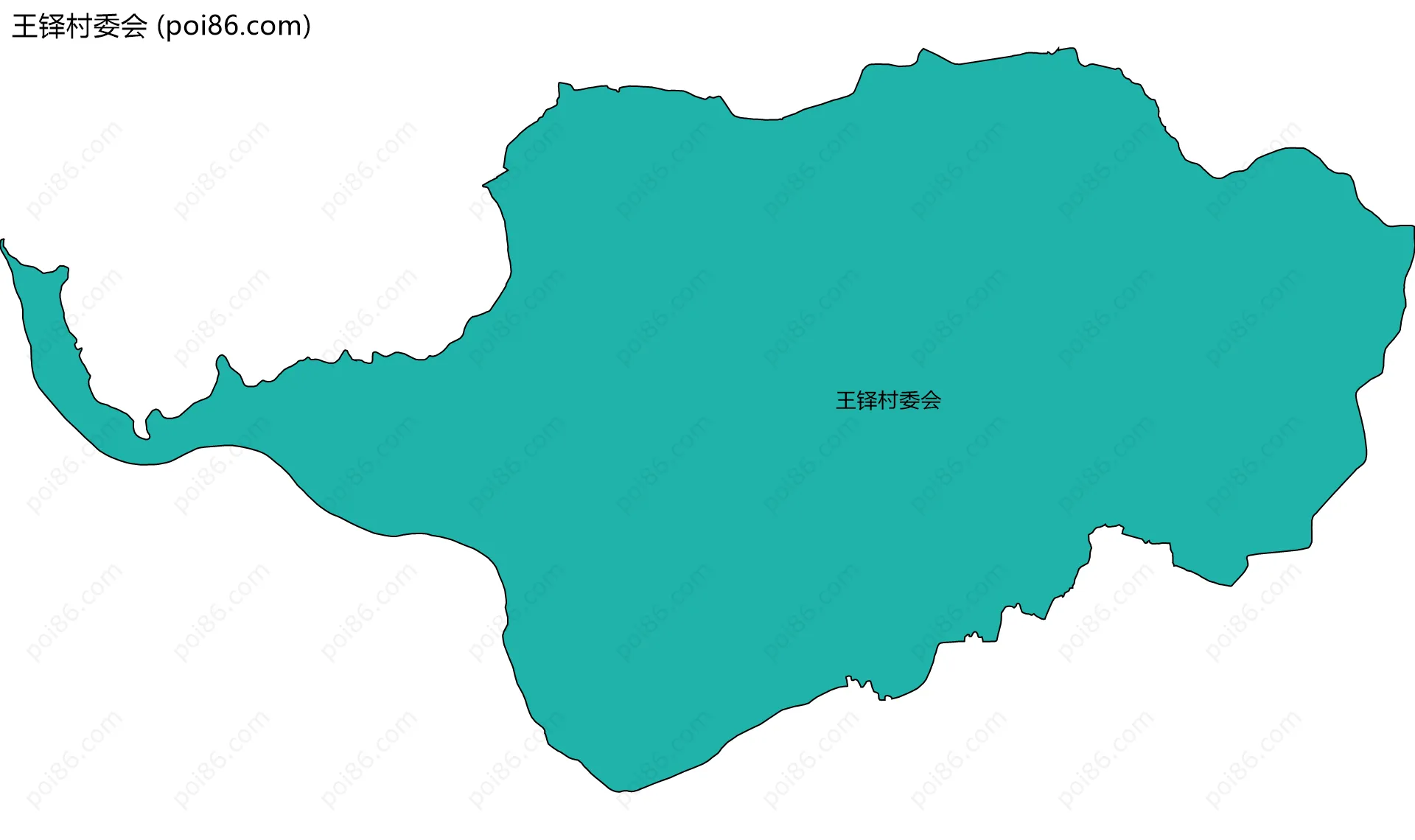 王铎村委会边界地图