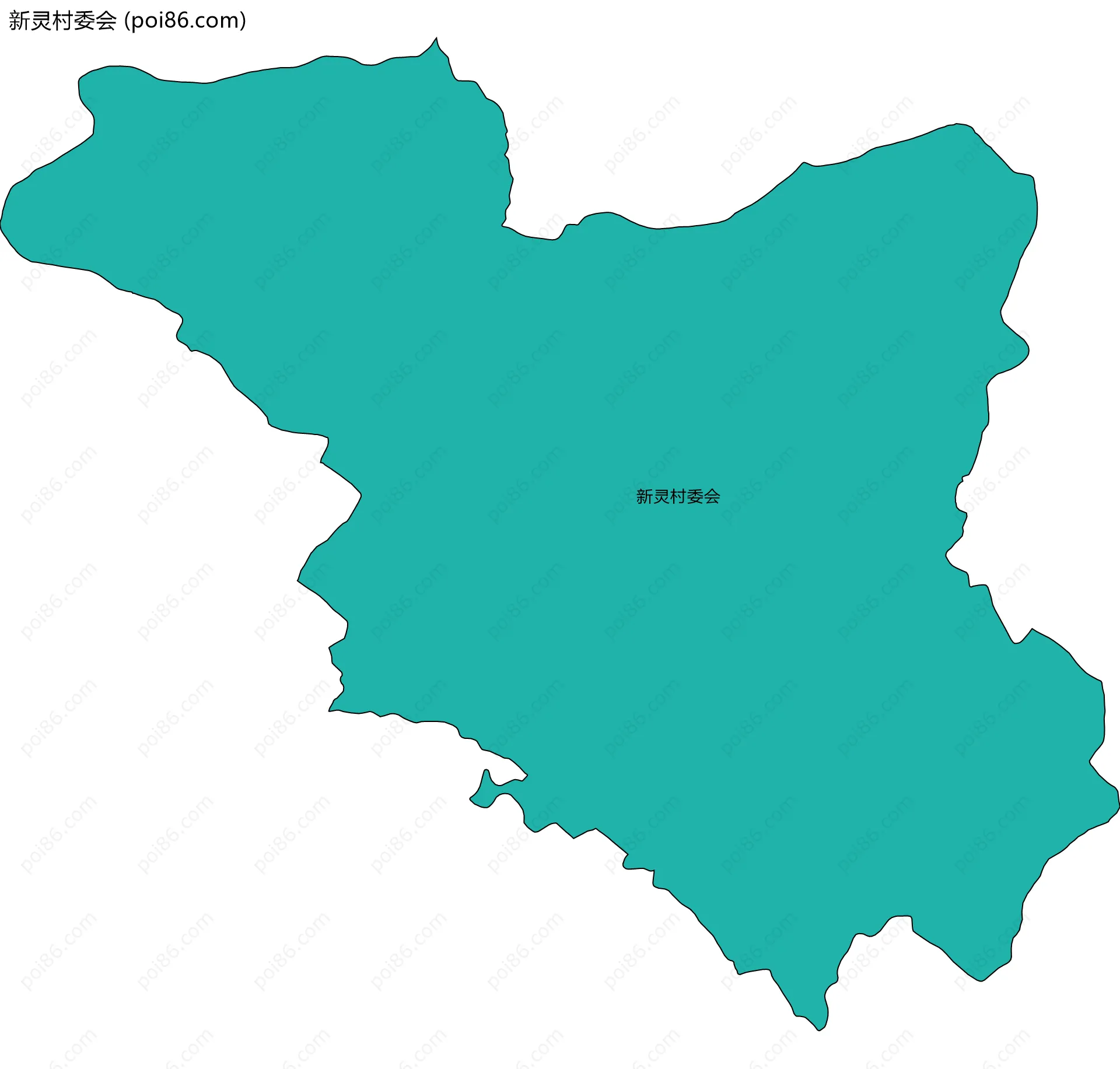 新灵村委会边界地图