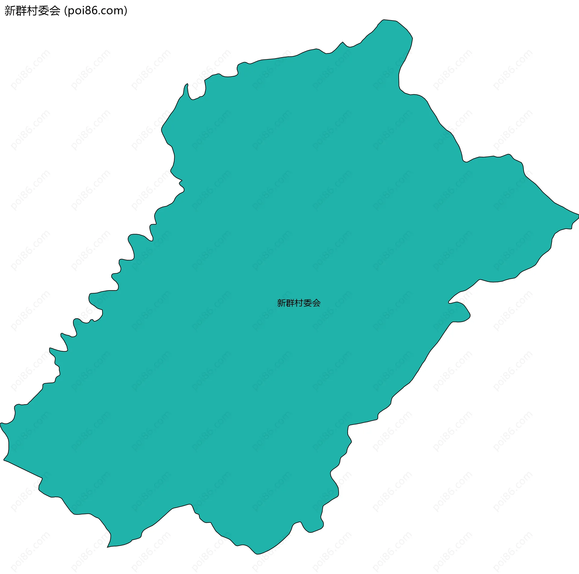 新群村委会边界地图