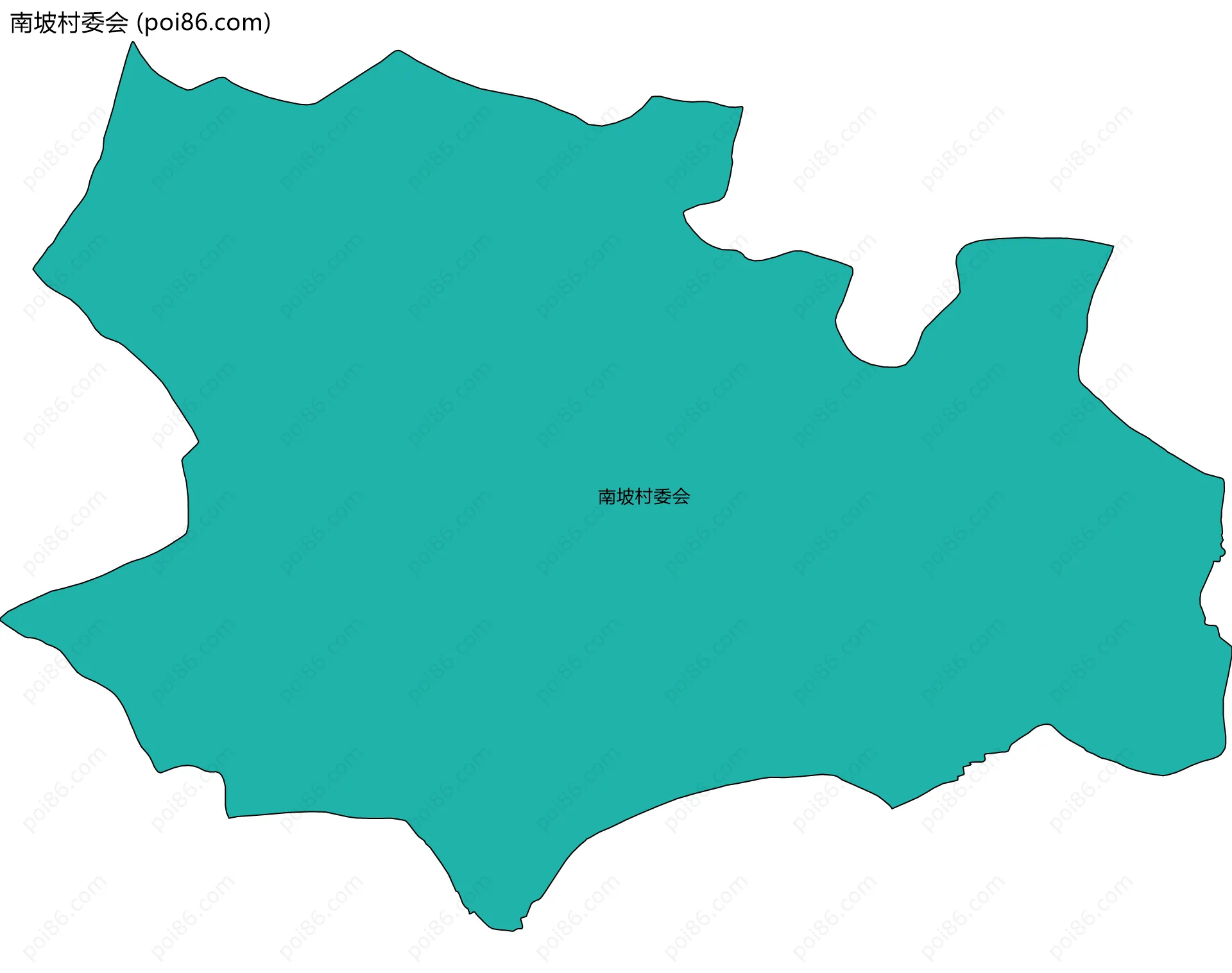 南坡村委会边界地图