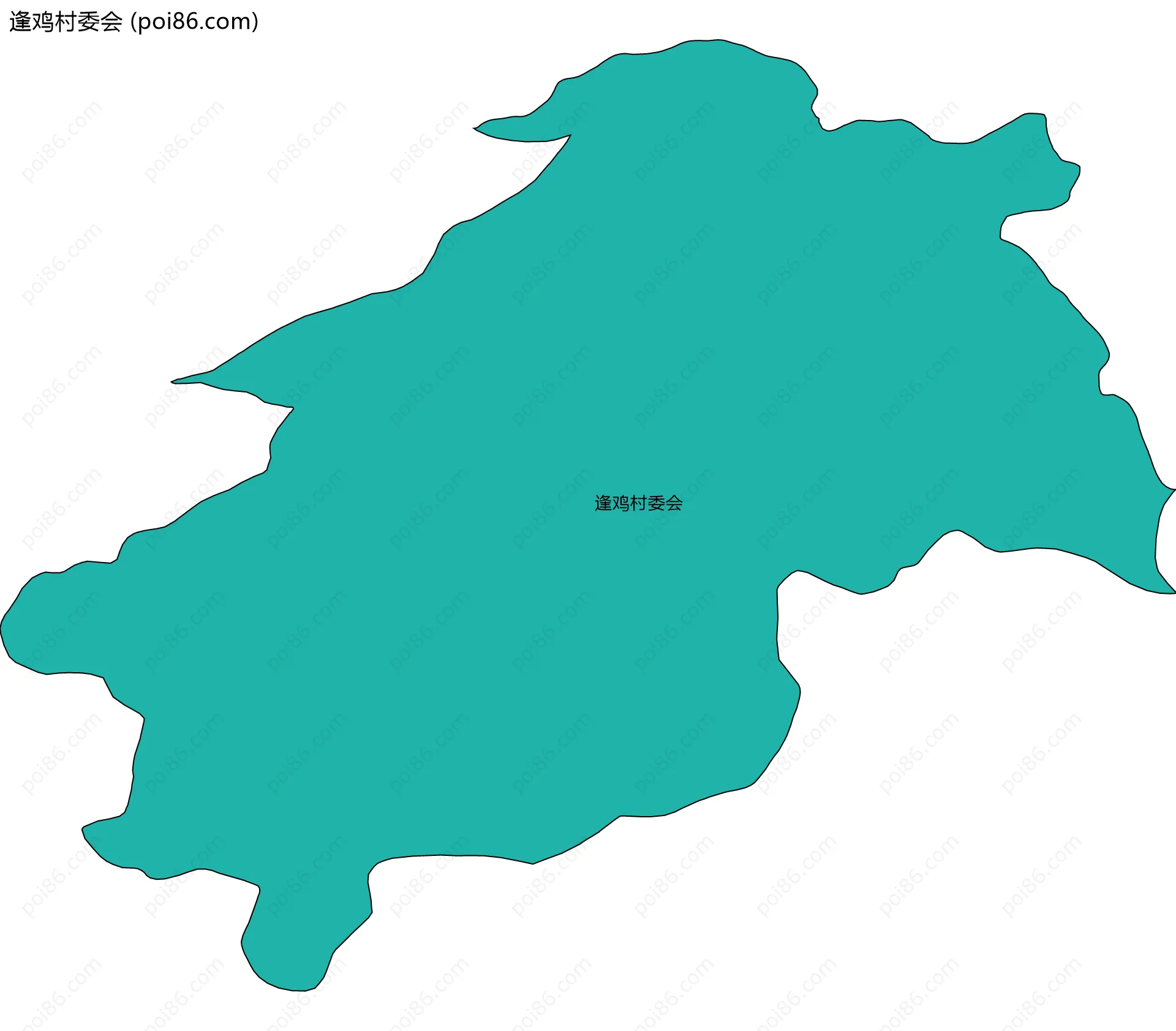 逢鸡村委会边界地图