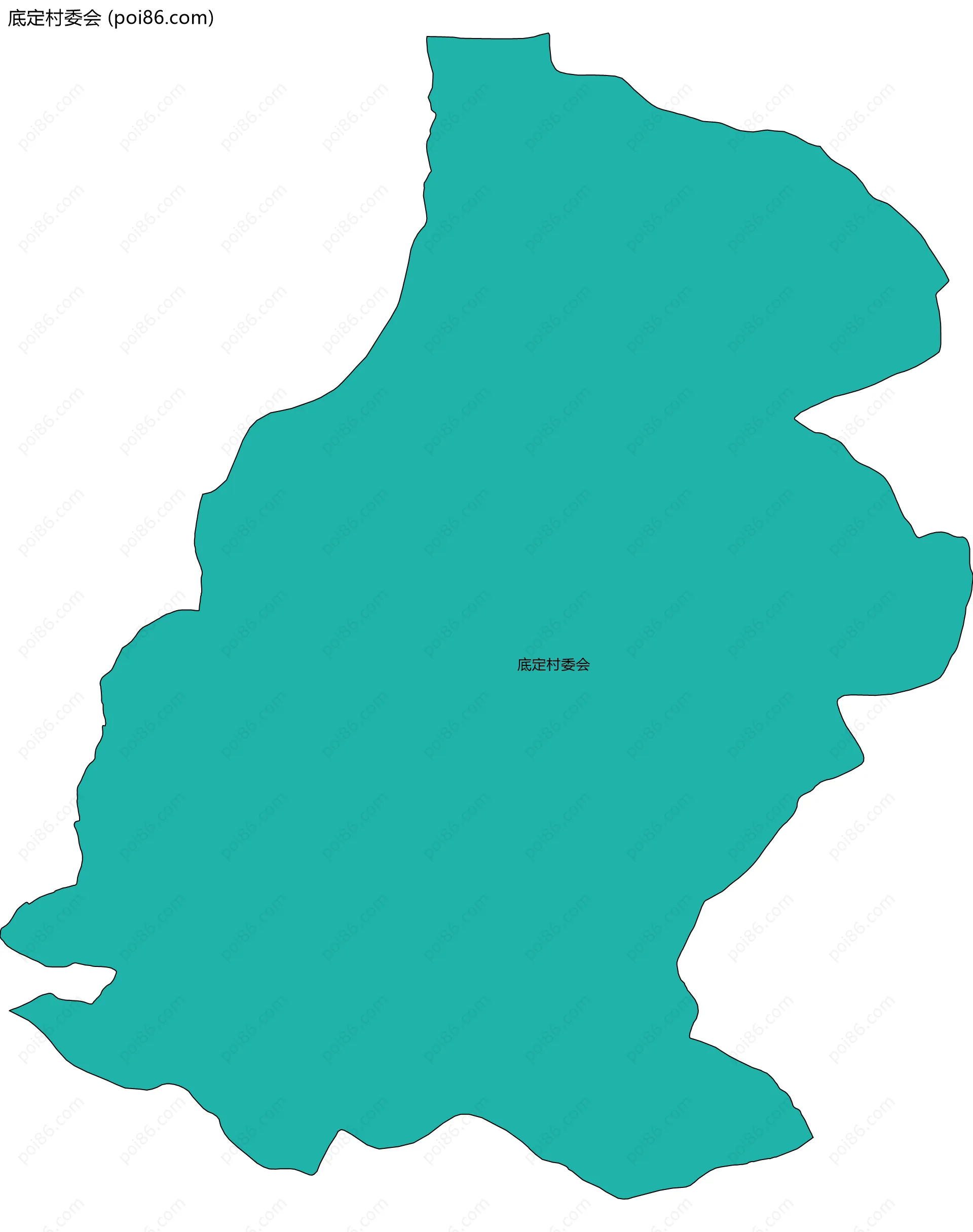底定村委会边界地图