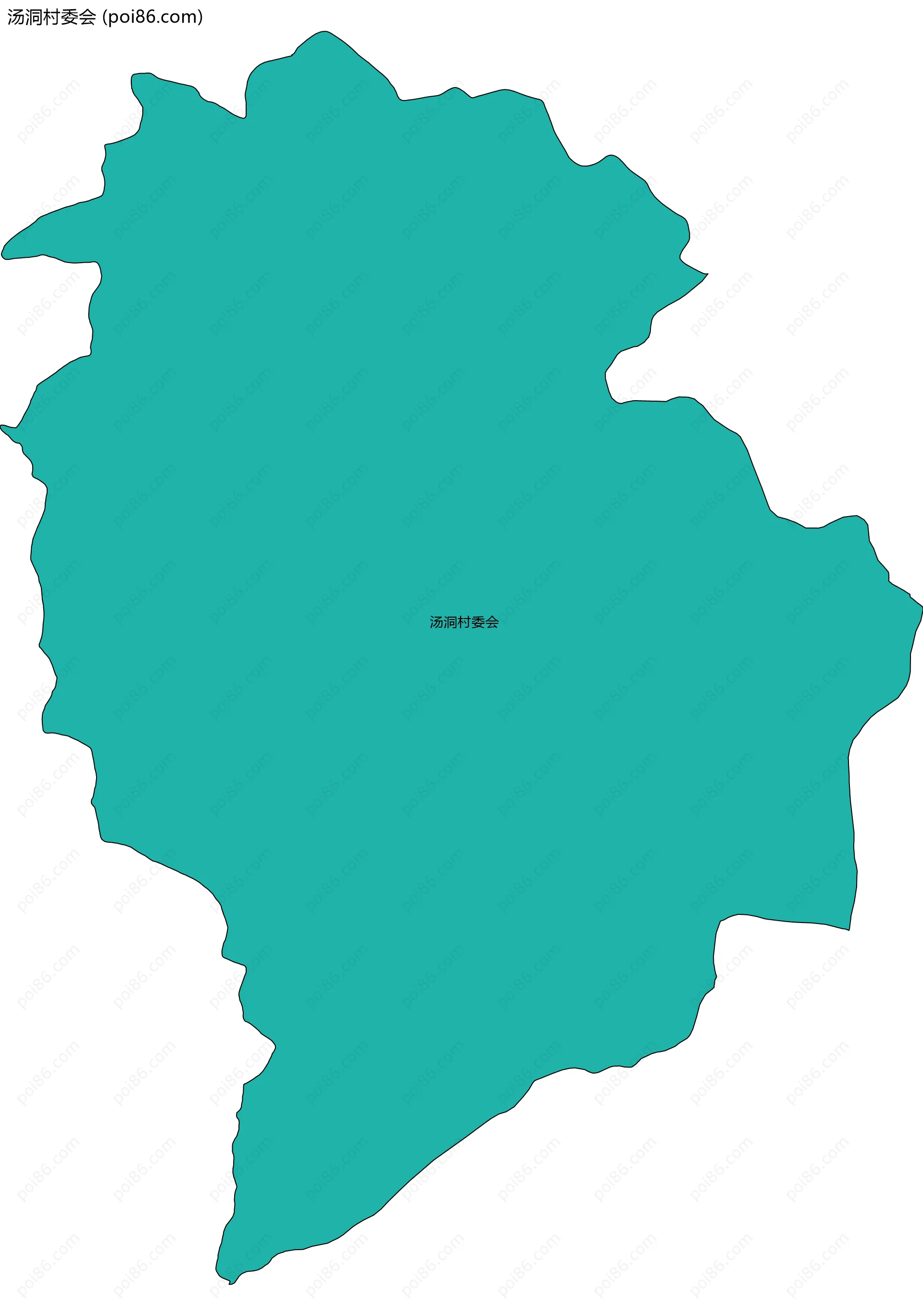 汤洞村委会边界地图