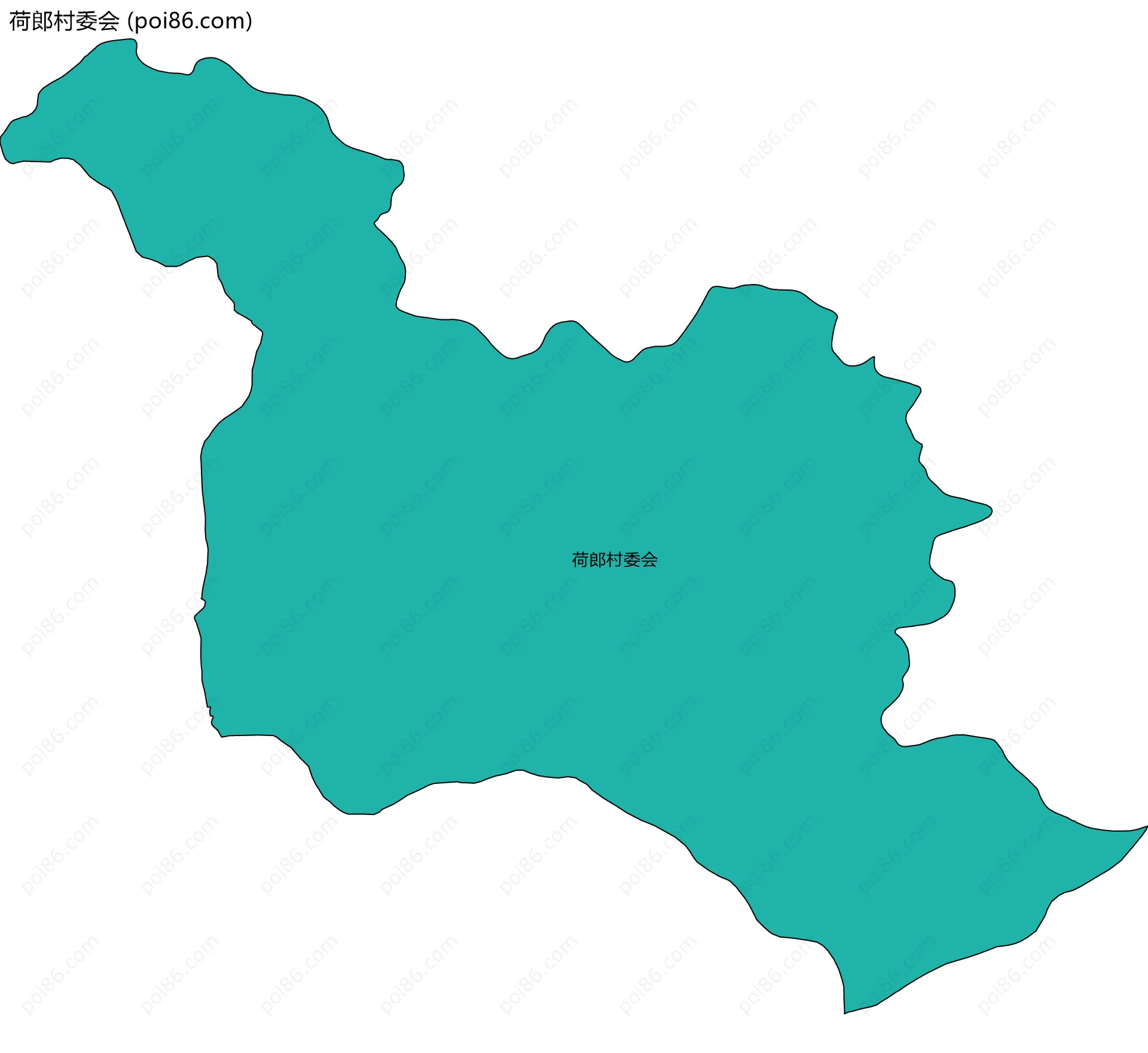 荷郎村委会边界地图