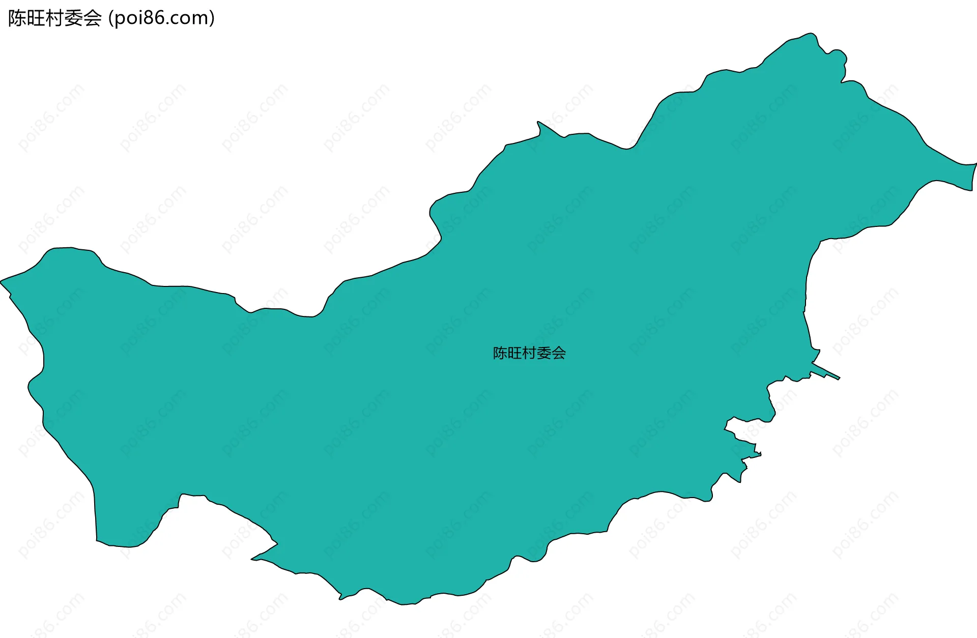 陈旺村委会边界地图
