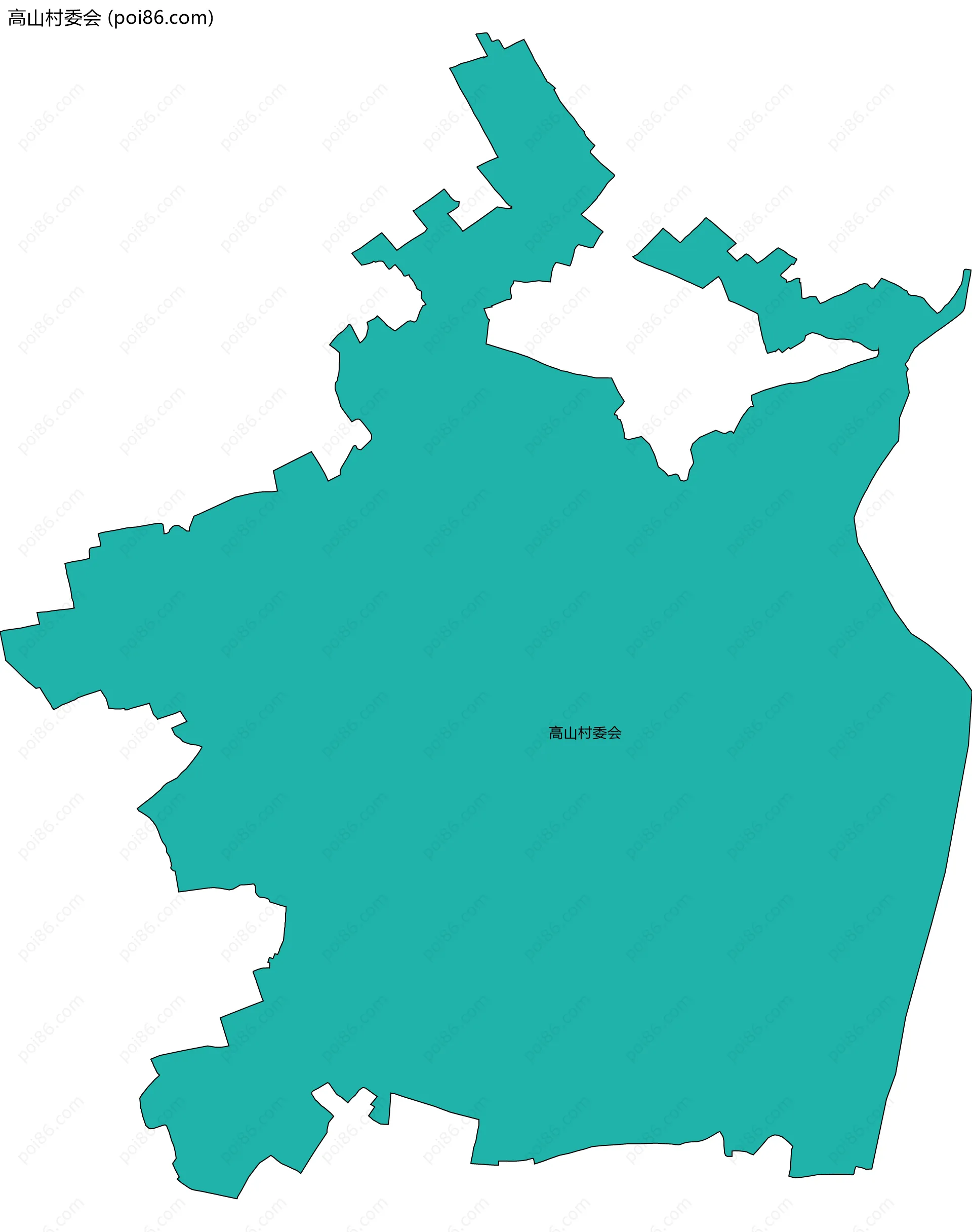 高山村委会边界地图
