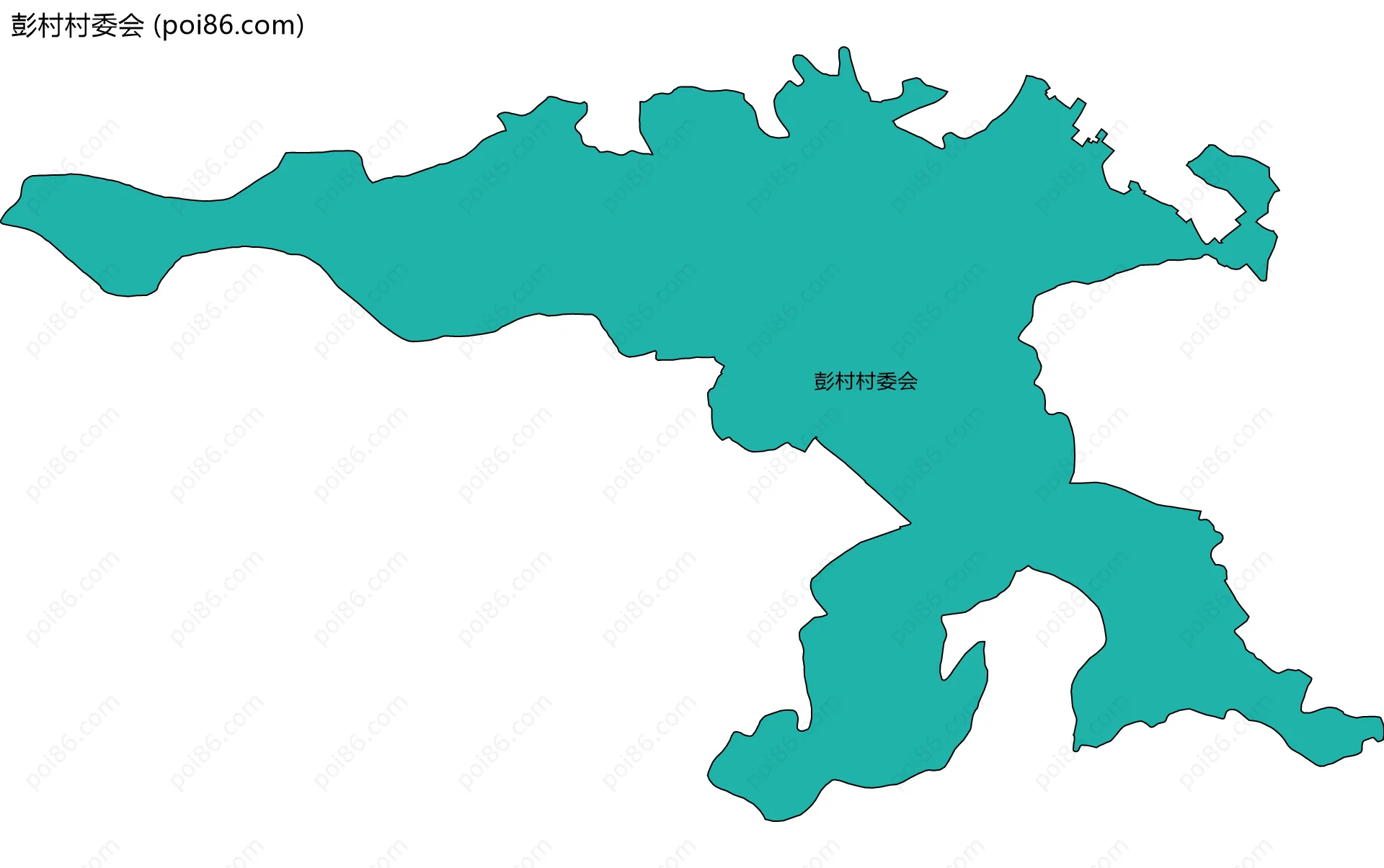 彭村村委会边界地图