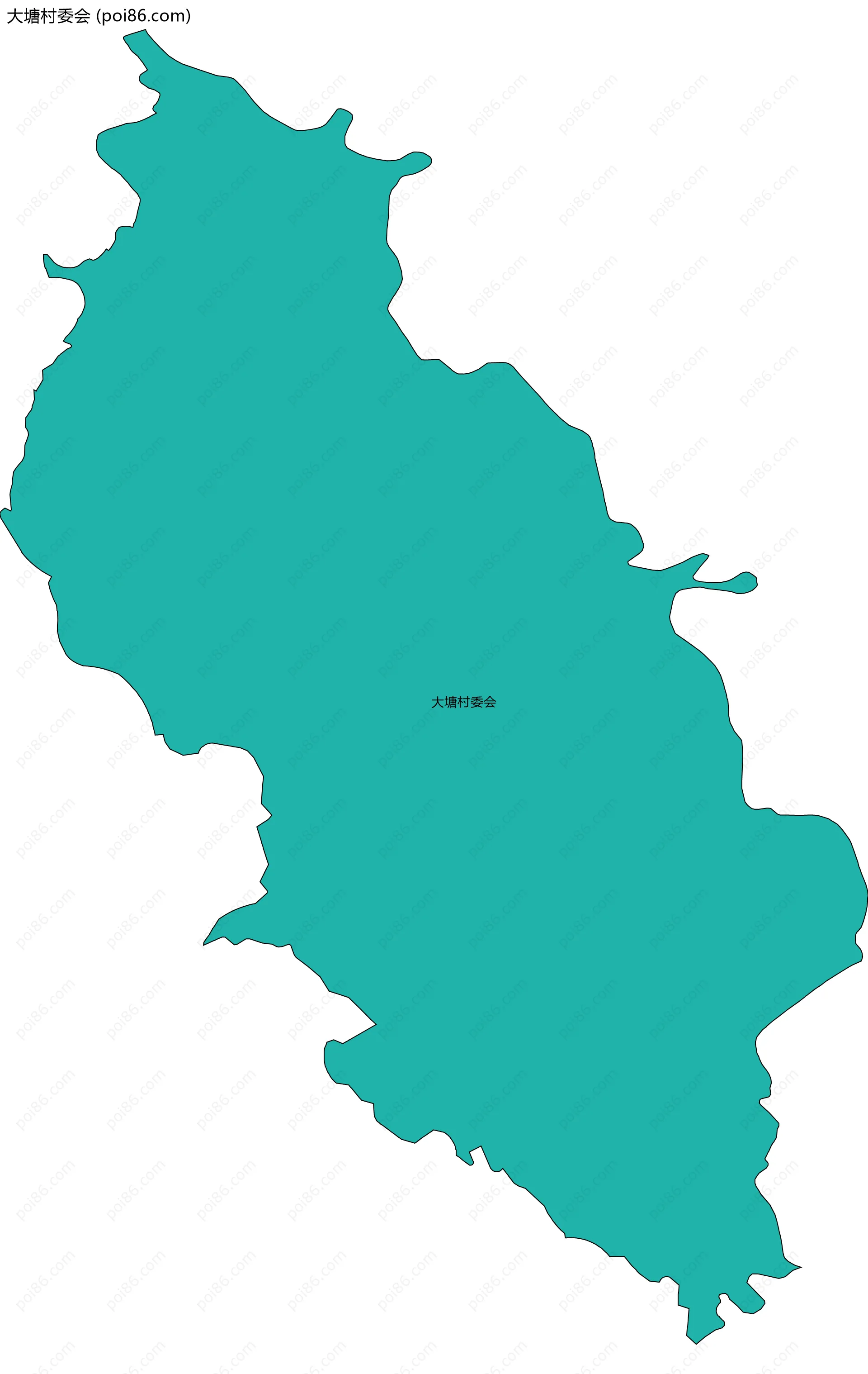 大塘村委会边界地图