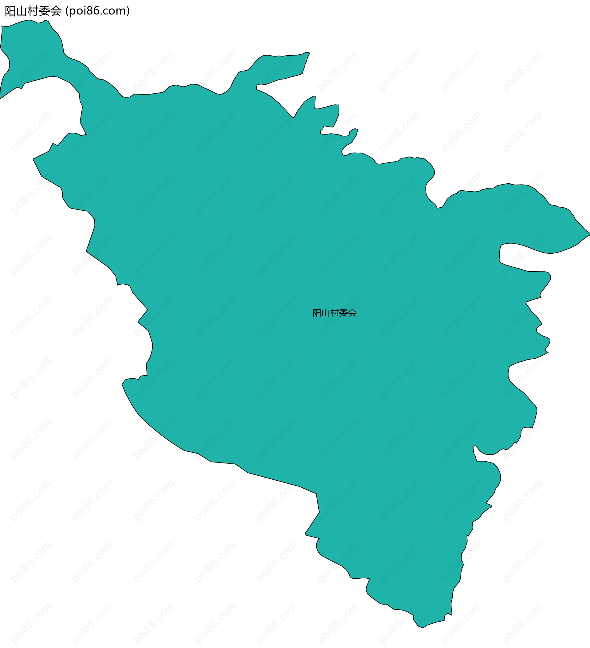 阳山村委会边界地图