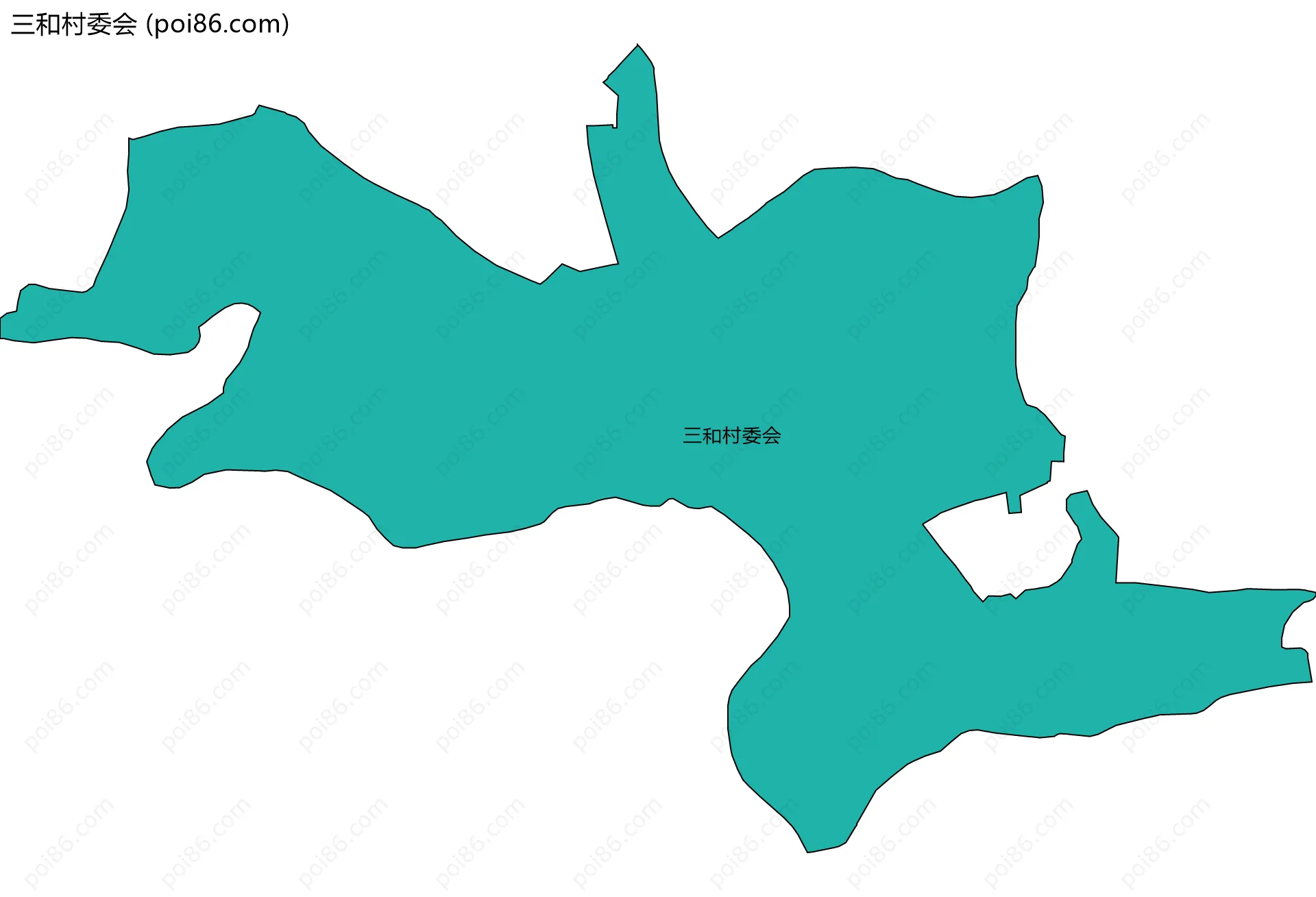 三和村委会边界地图