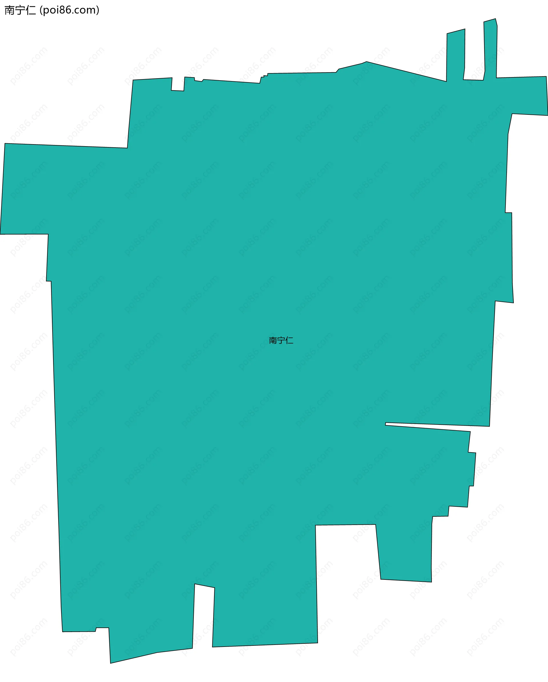 南宁仁边界地图