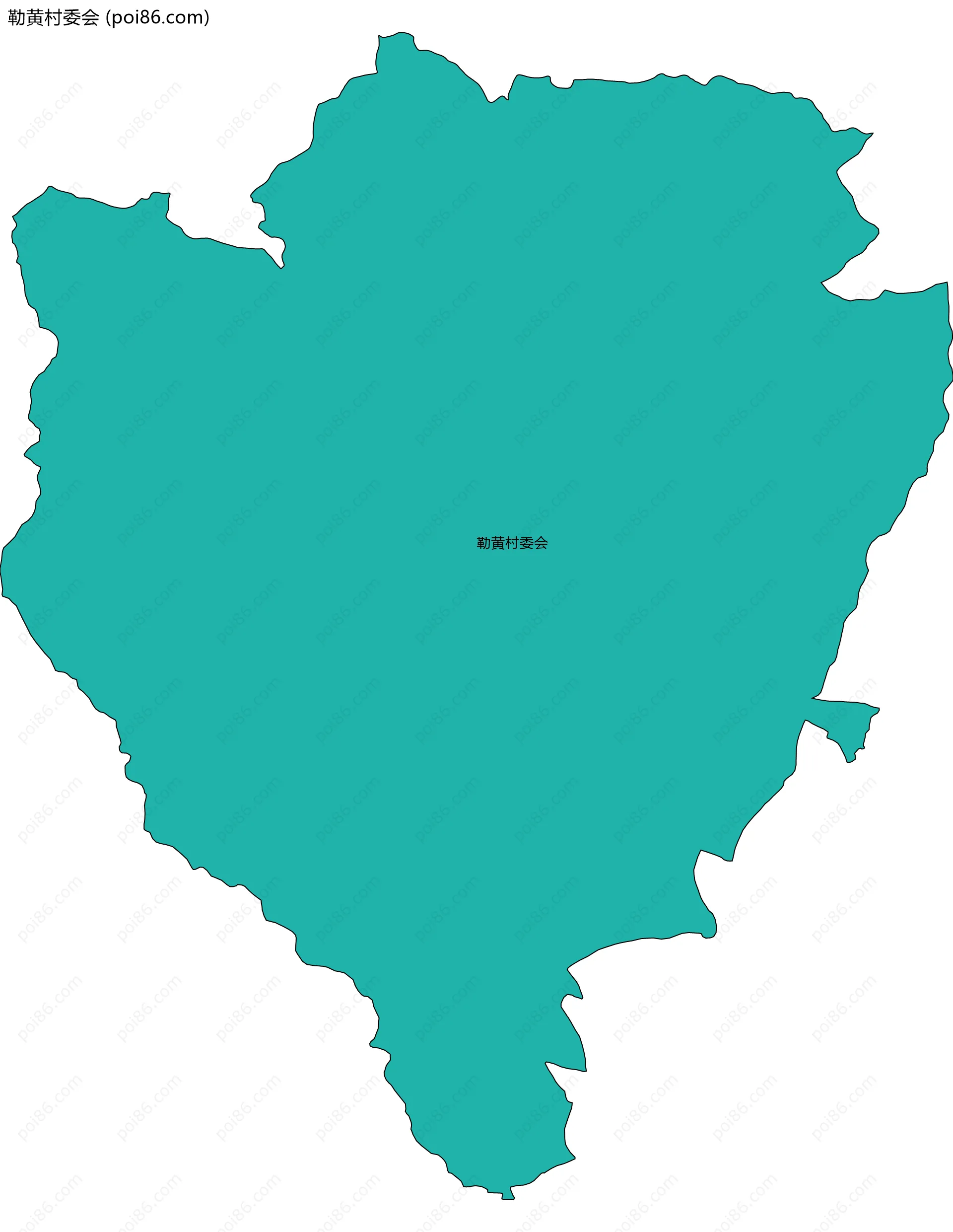 勒黄村委会边界地图