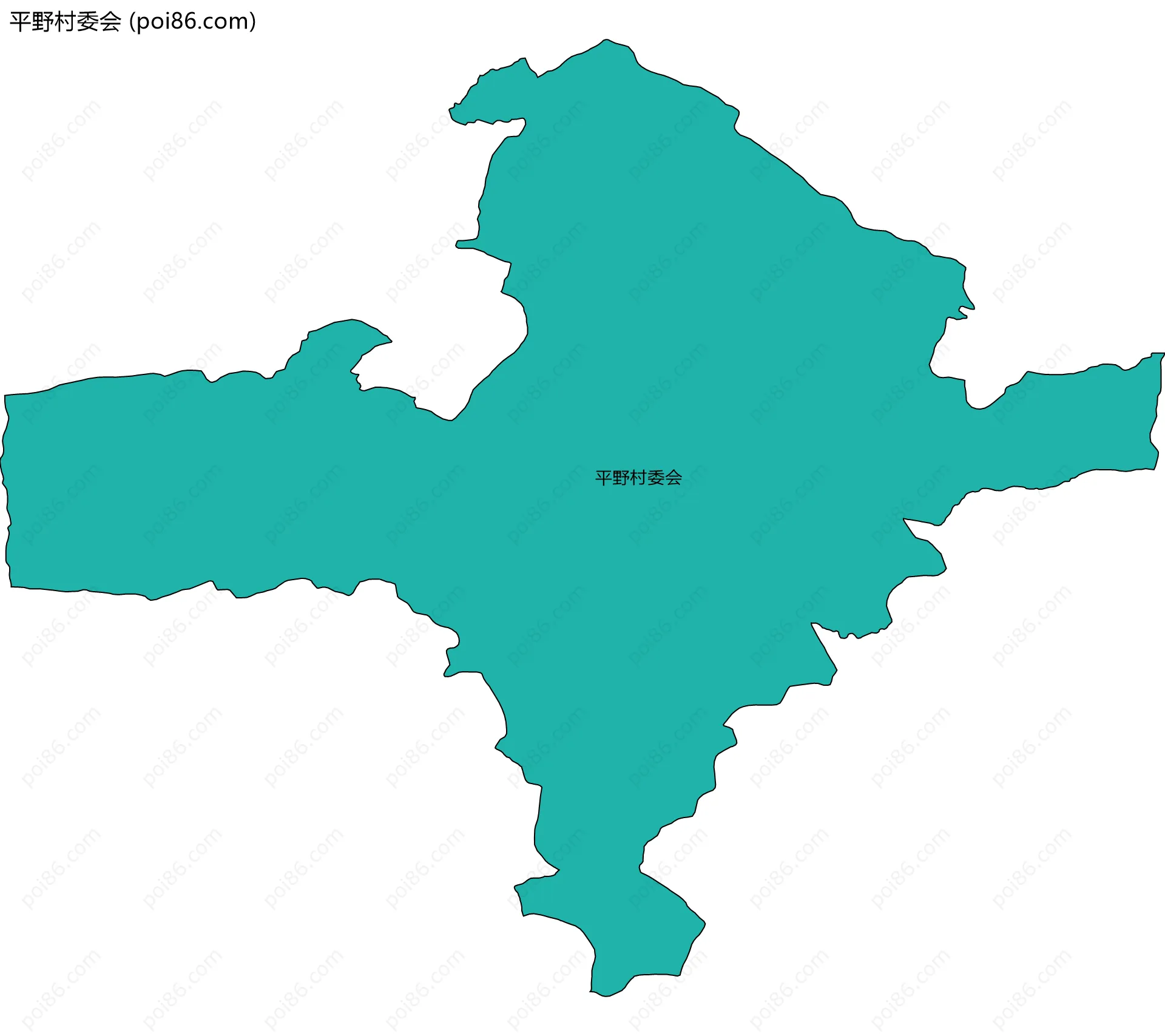 平野村委会边界地图