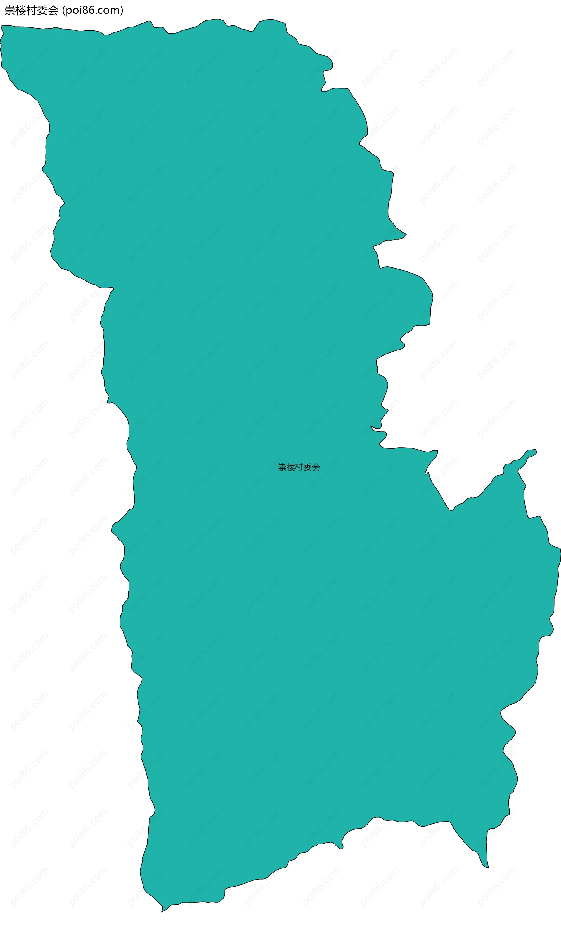 崇楼村委会边界地图