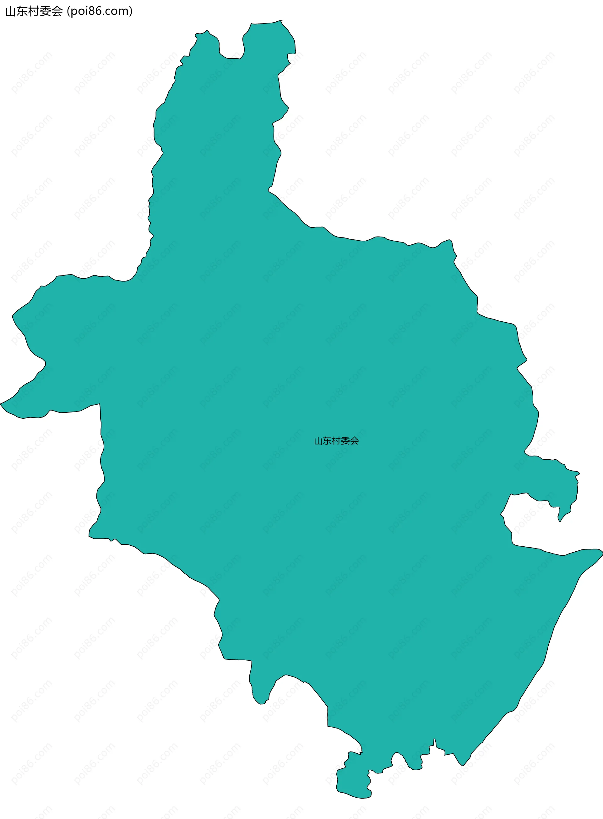 山东村委会边界地图