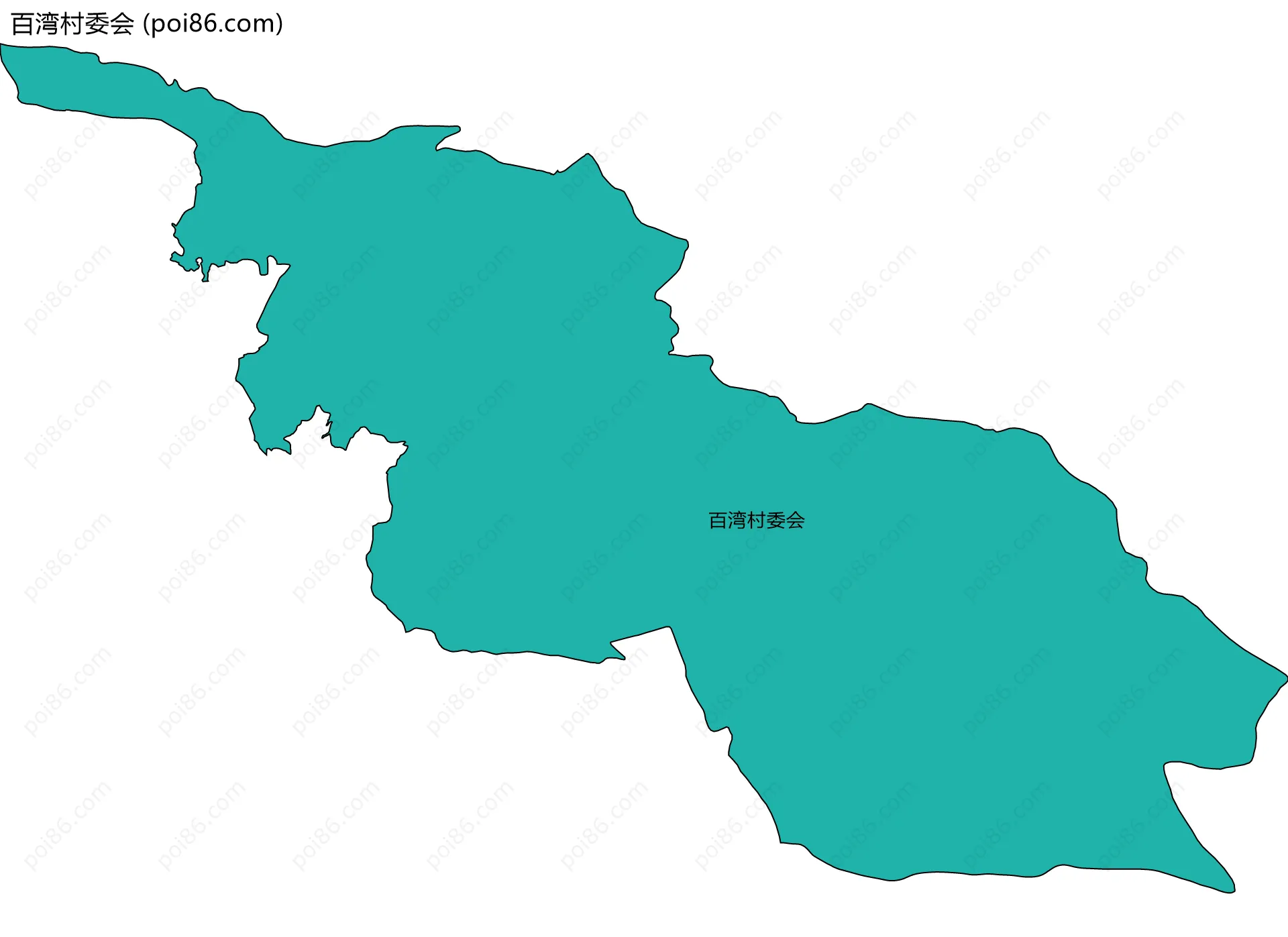 百湾村委会边界地图