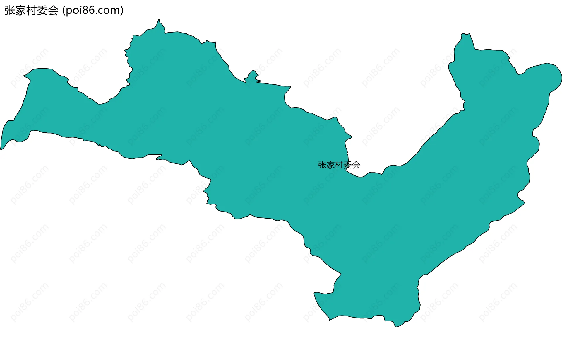 张家村委会边界地图