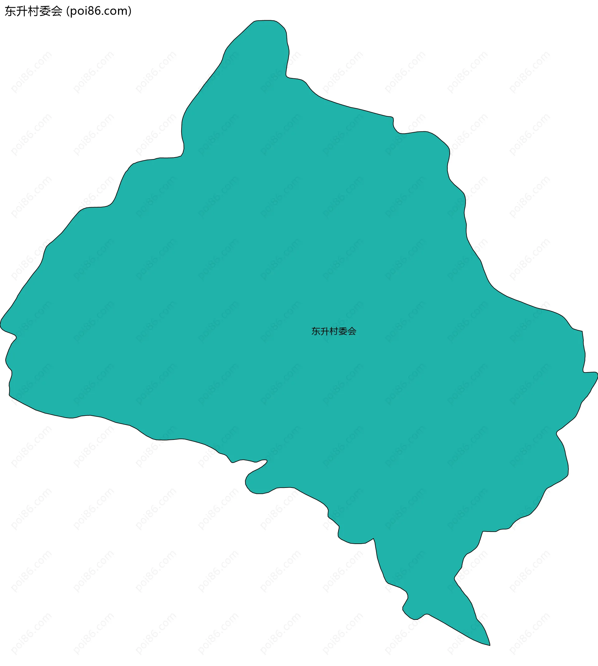 东升村委会边界地图