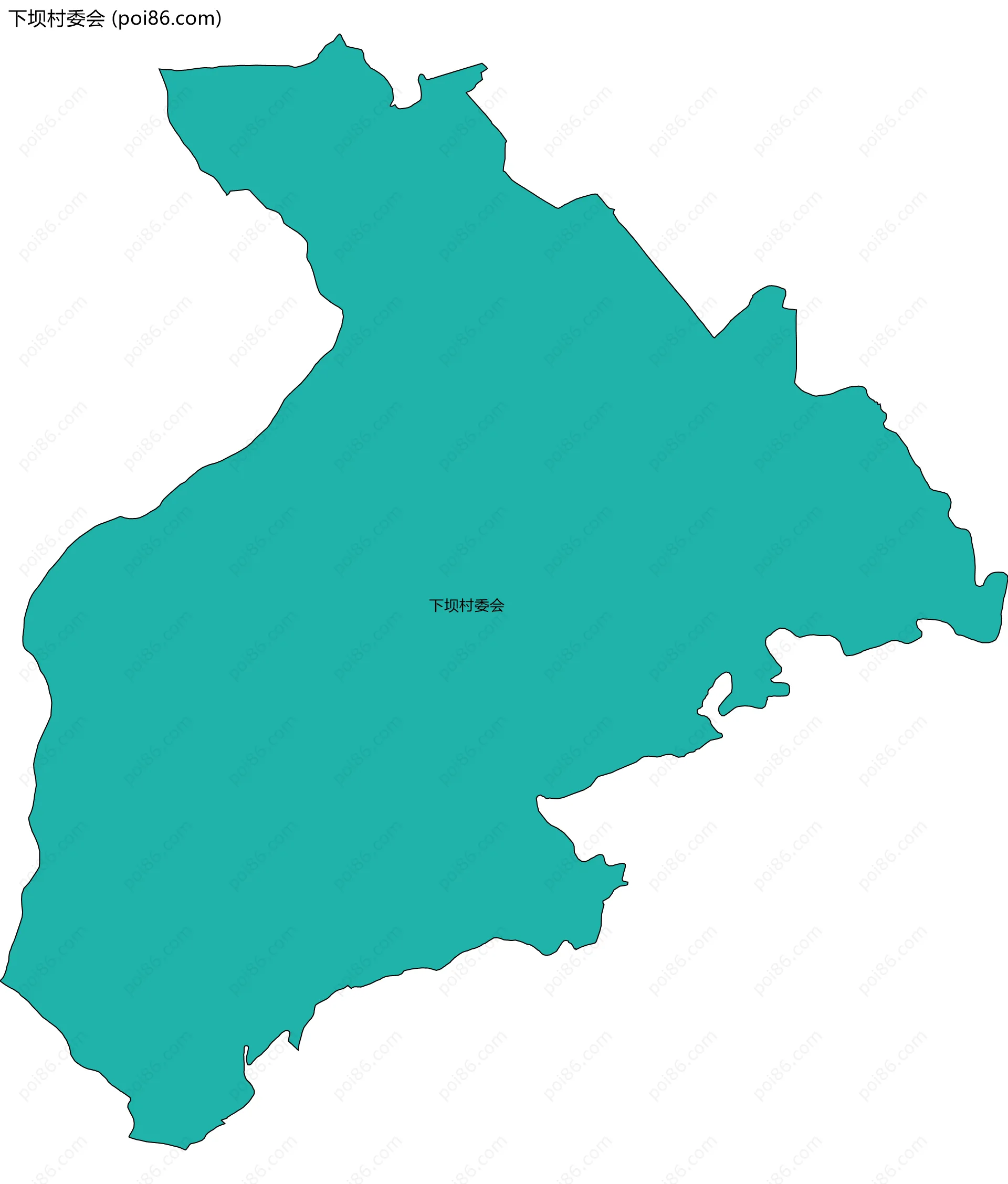 下坝村委会边界地图