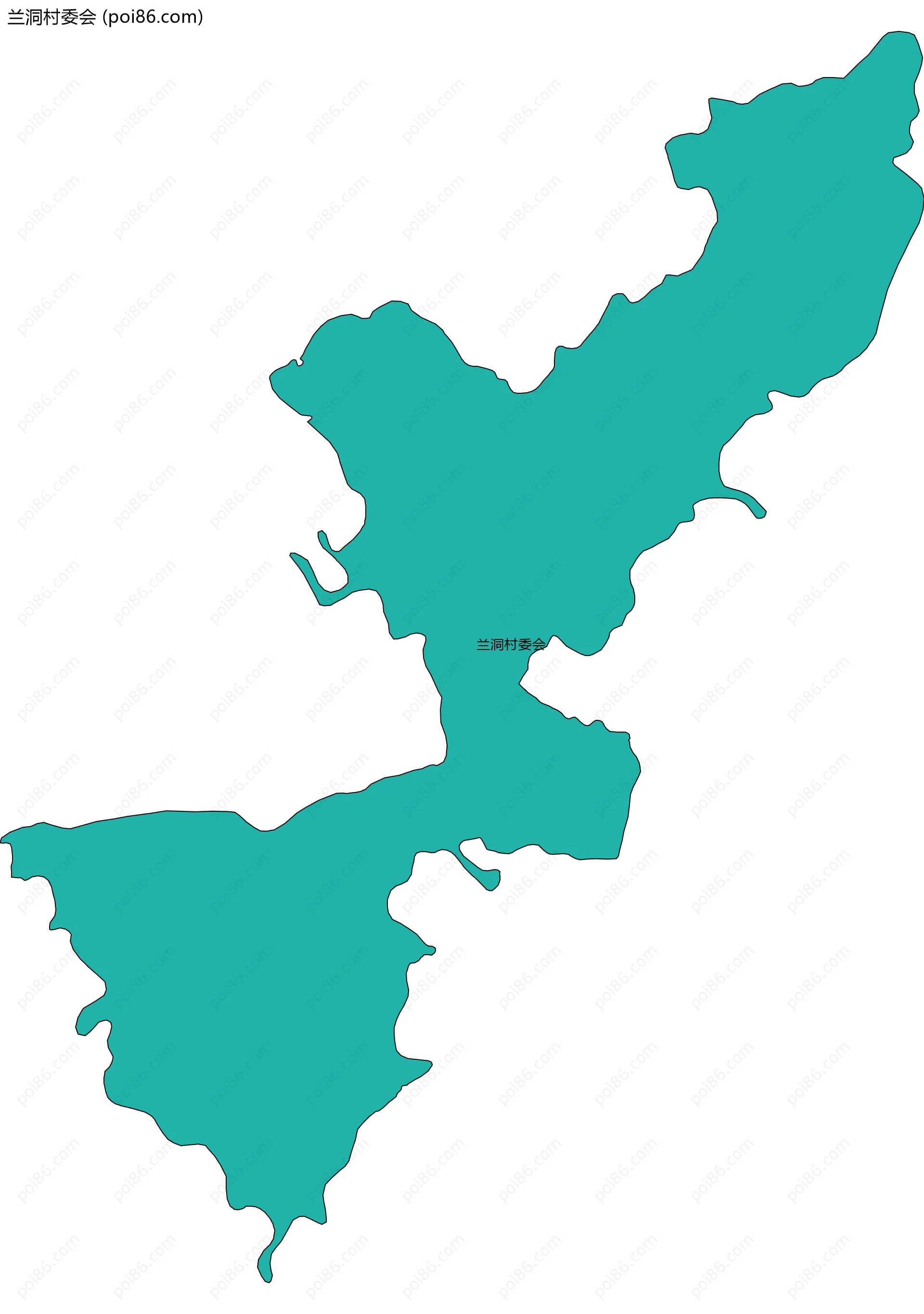 兰洞村委会边界地图