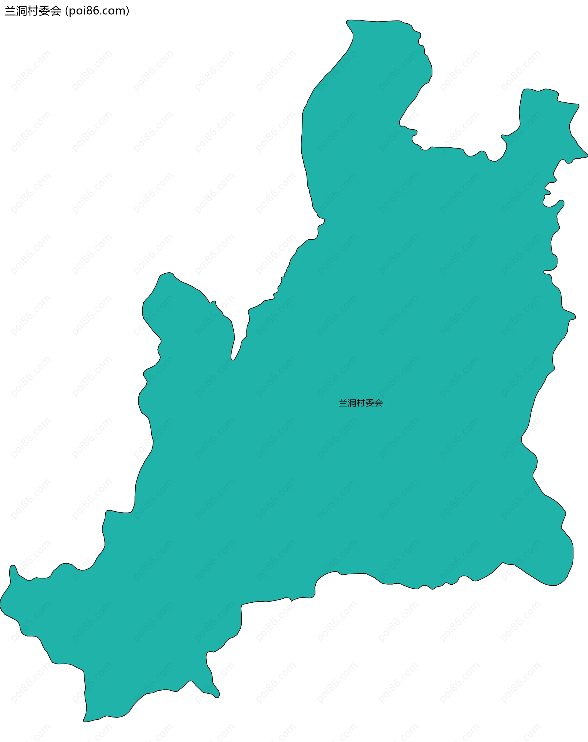 兰洞村委会边界地图