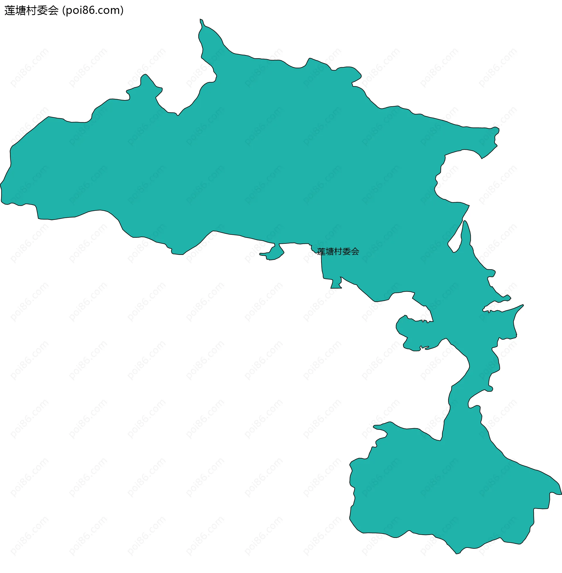 莲塘村委会边界地图