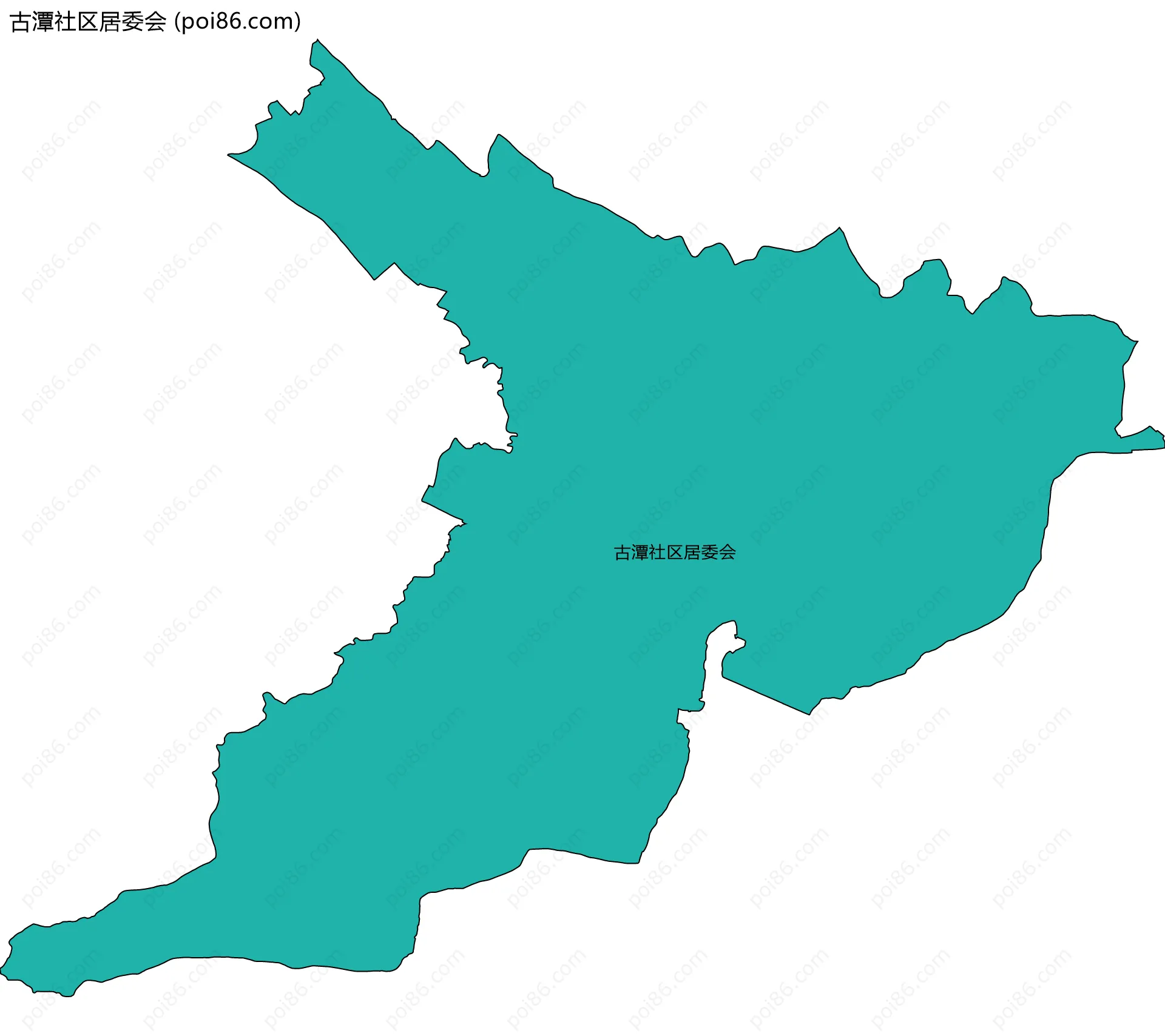 古潭社区居委会边界地图