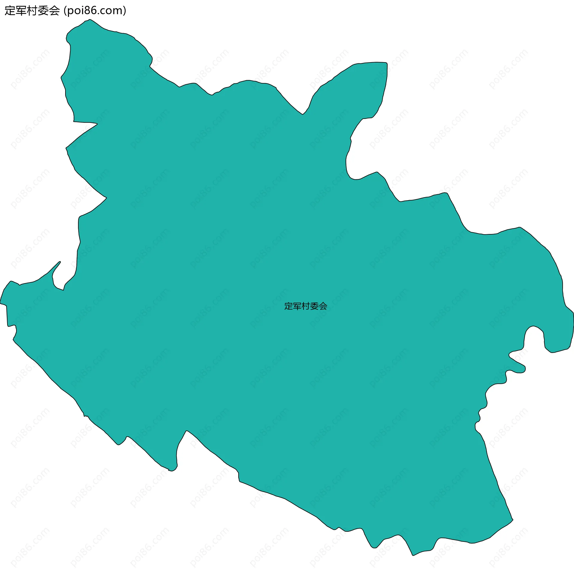 定军村委会边界地图