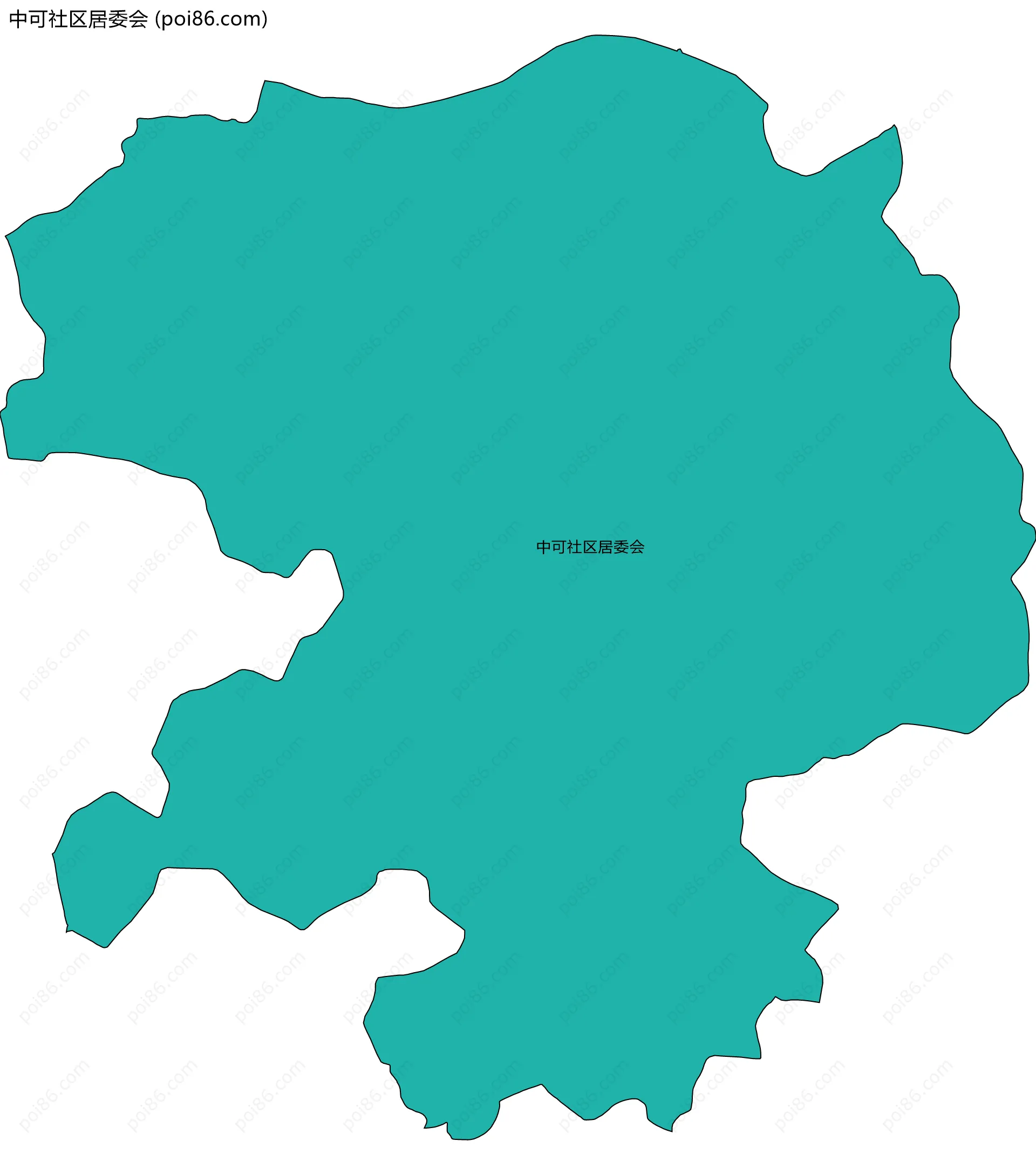 中可社区居委会边界地图