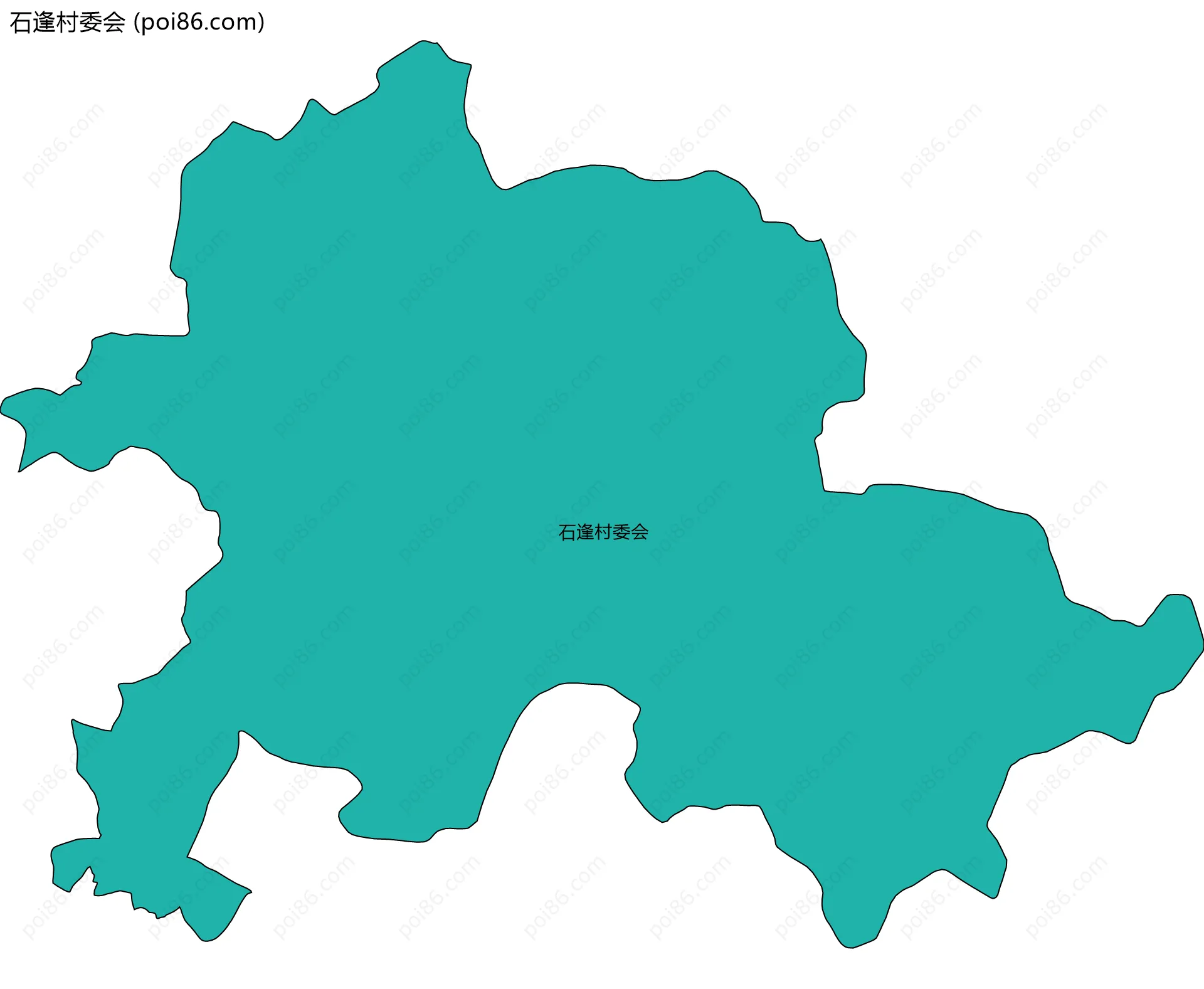 石逢村委会边界地图