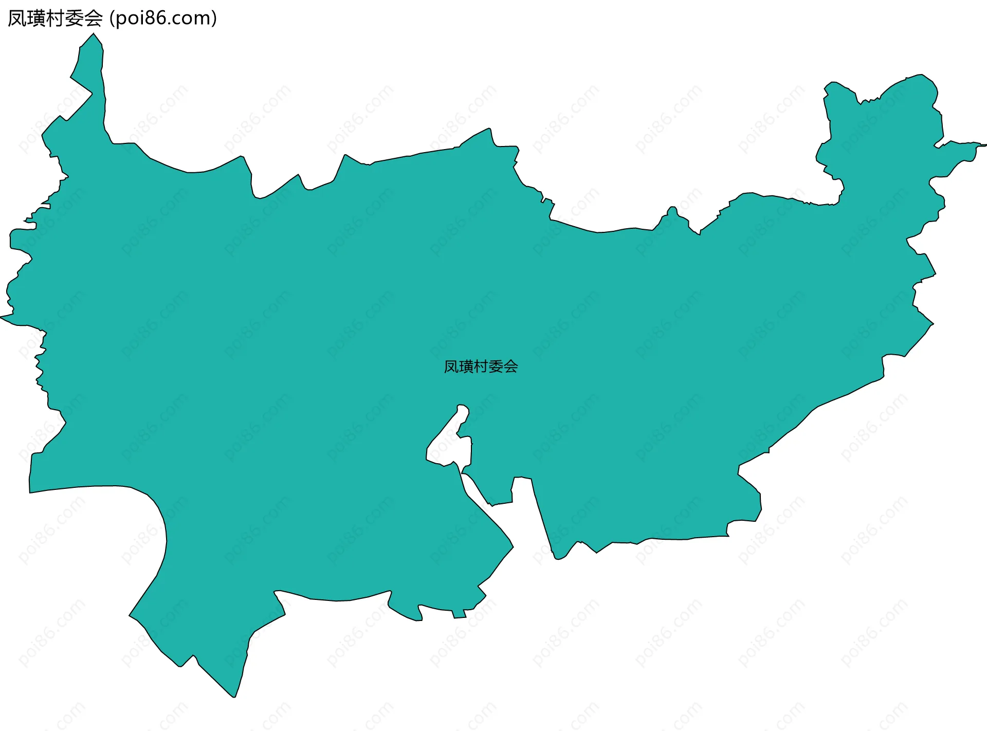 凤璜村委会边界地图
