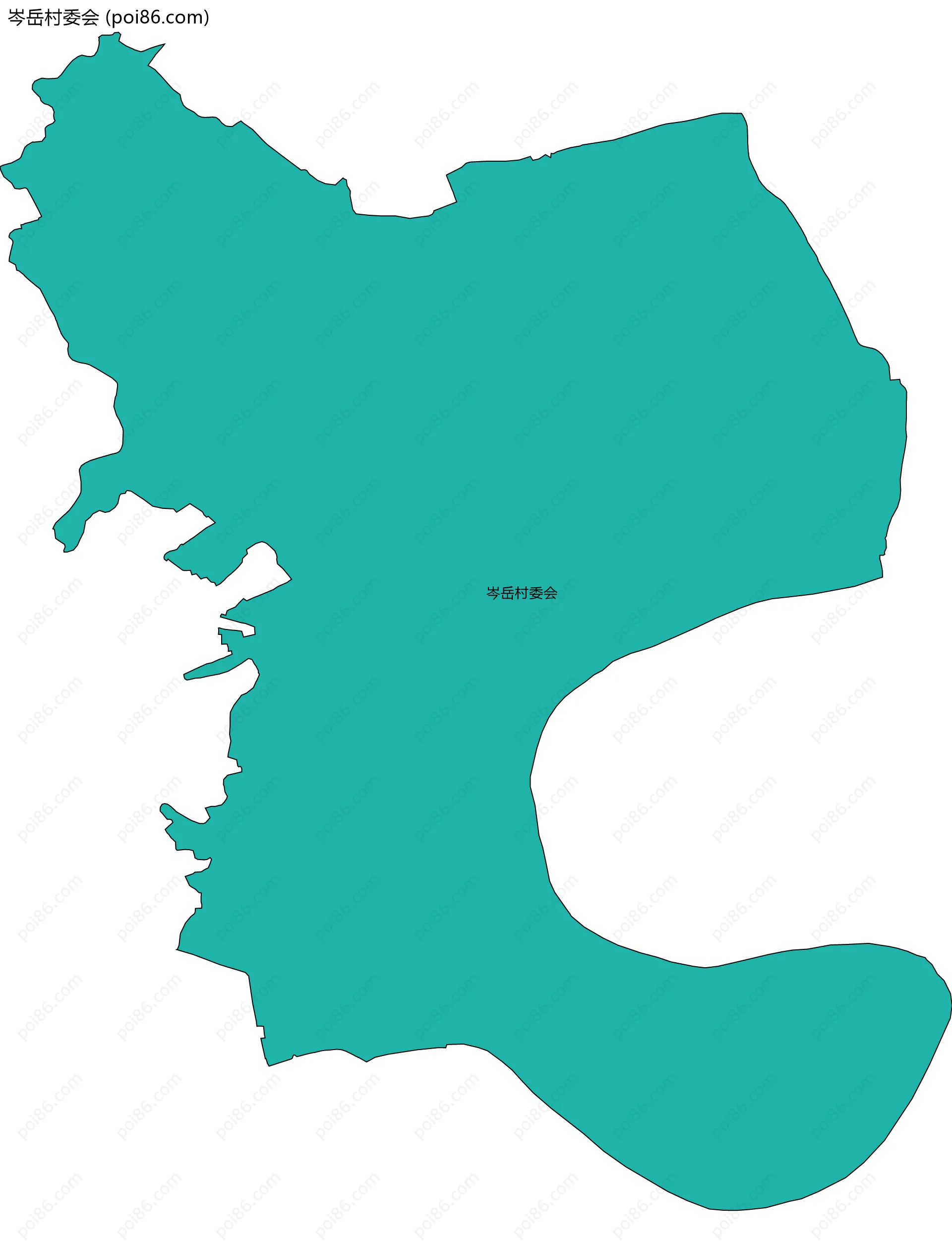 岑岳村委会边界地图