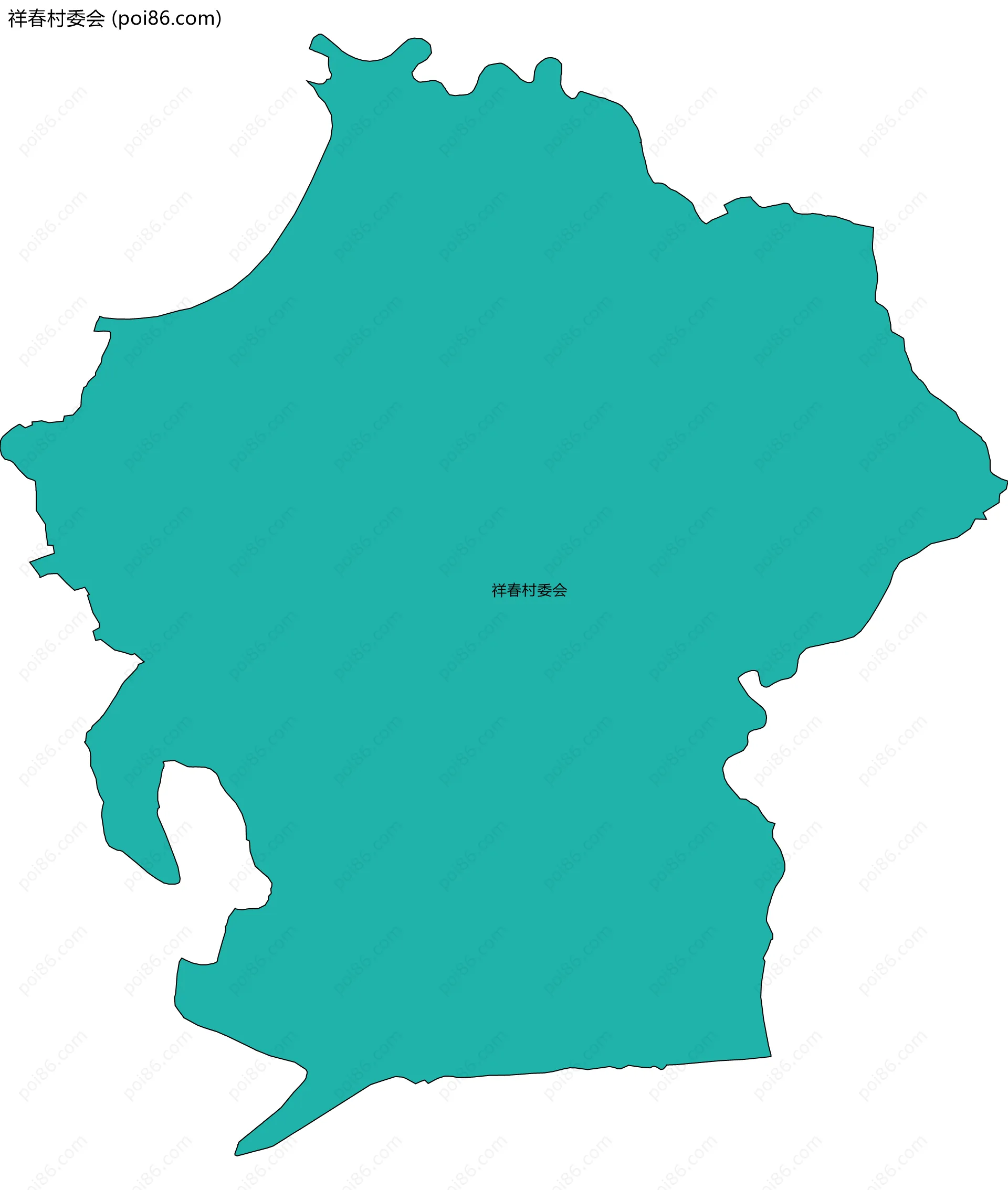 祥春村委会边界地图