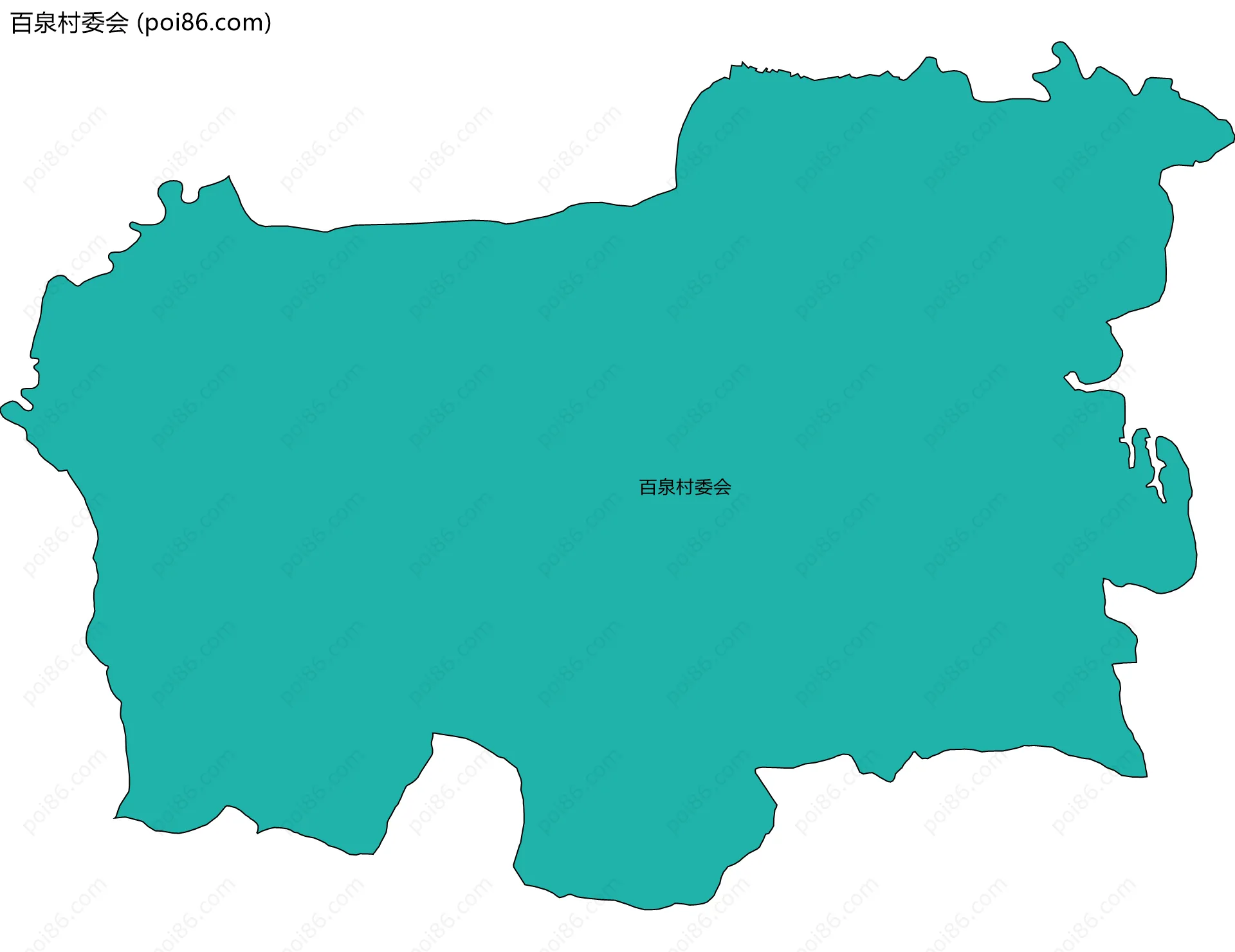 百泉村委会边界地图
