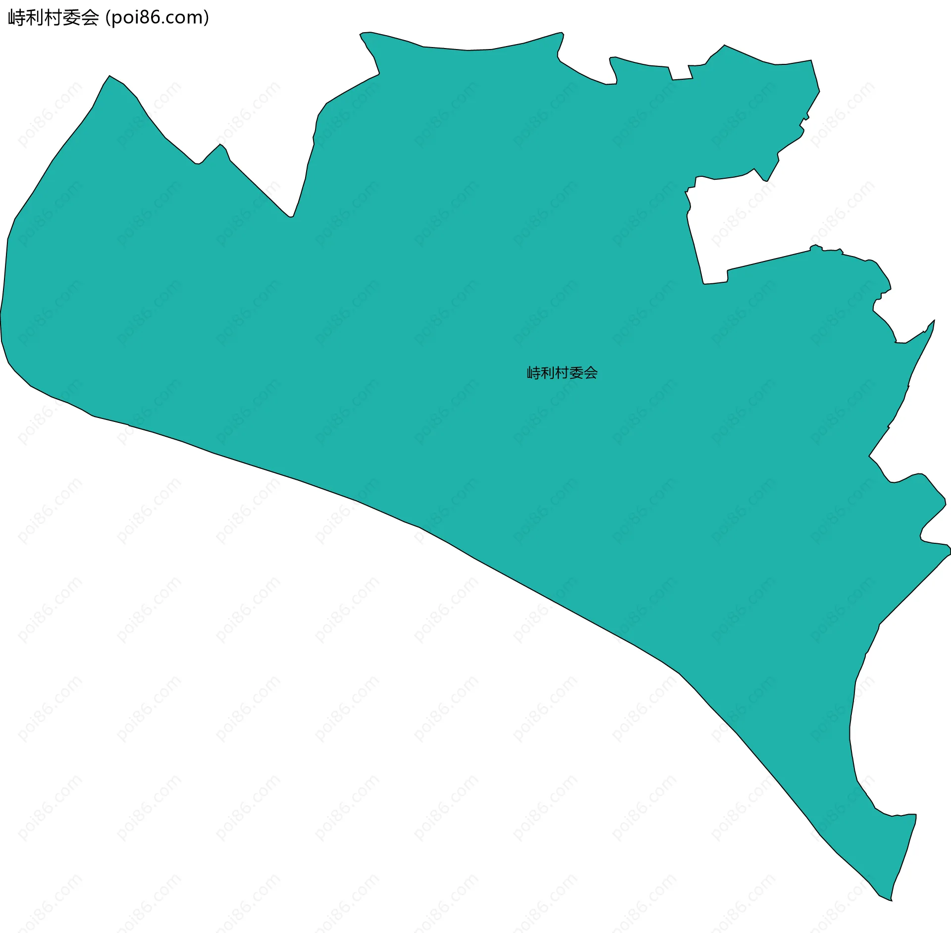 峙利村委会边界地图