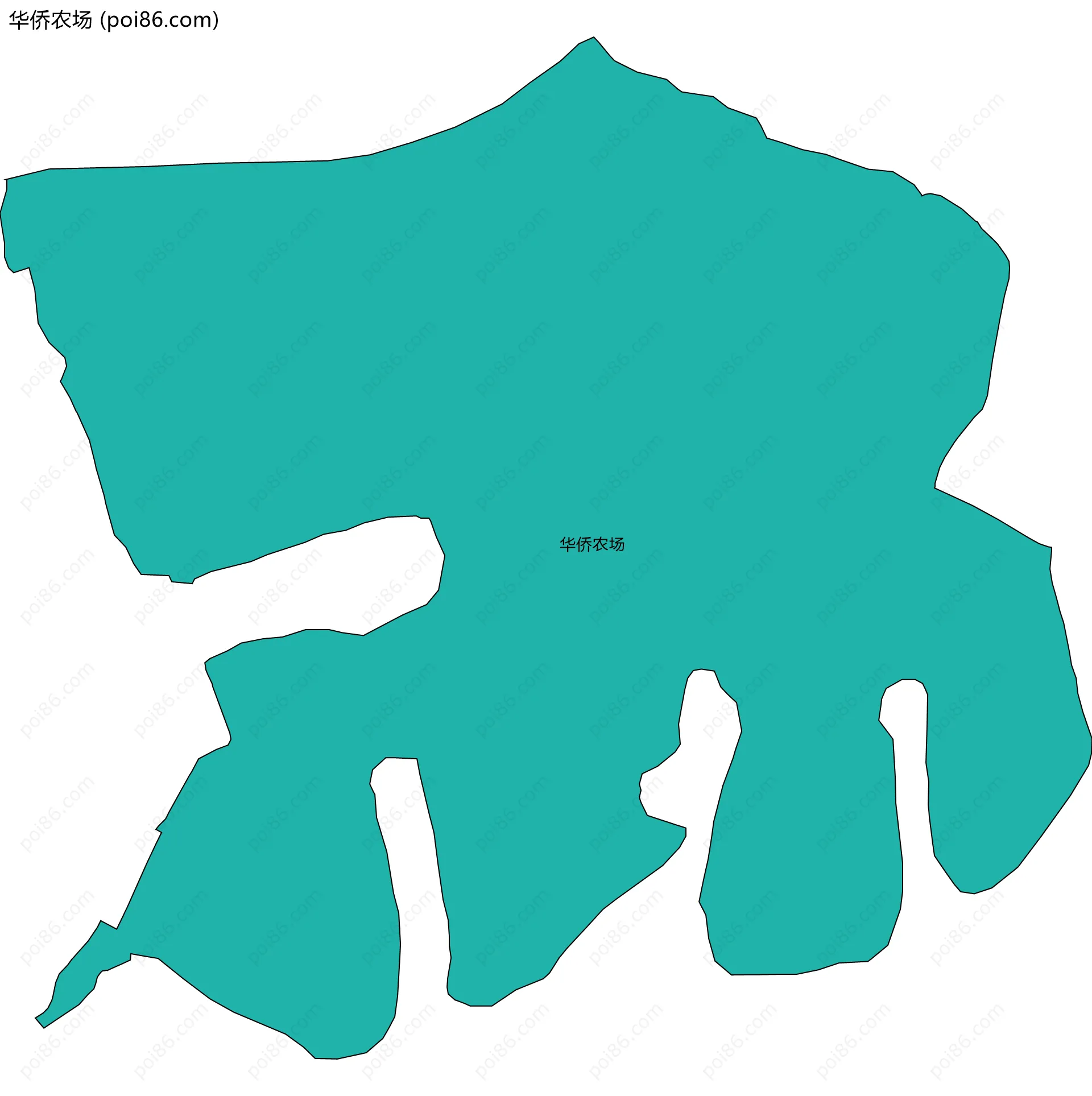 华侨农场边界地图