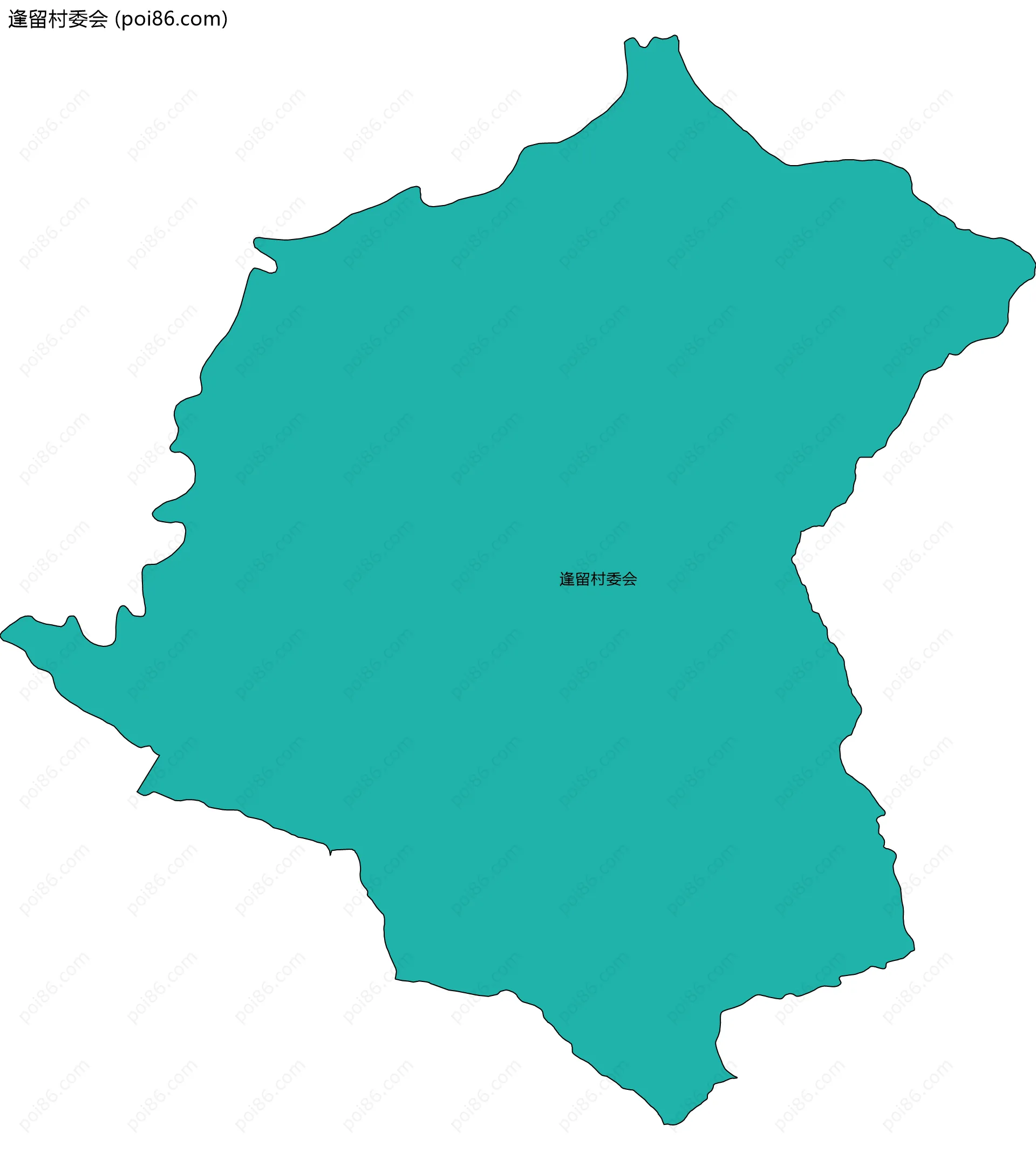 逢留村委会边界地图