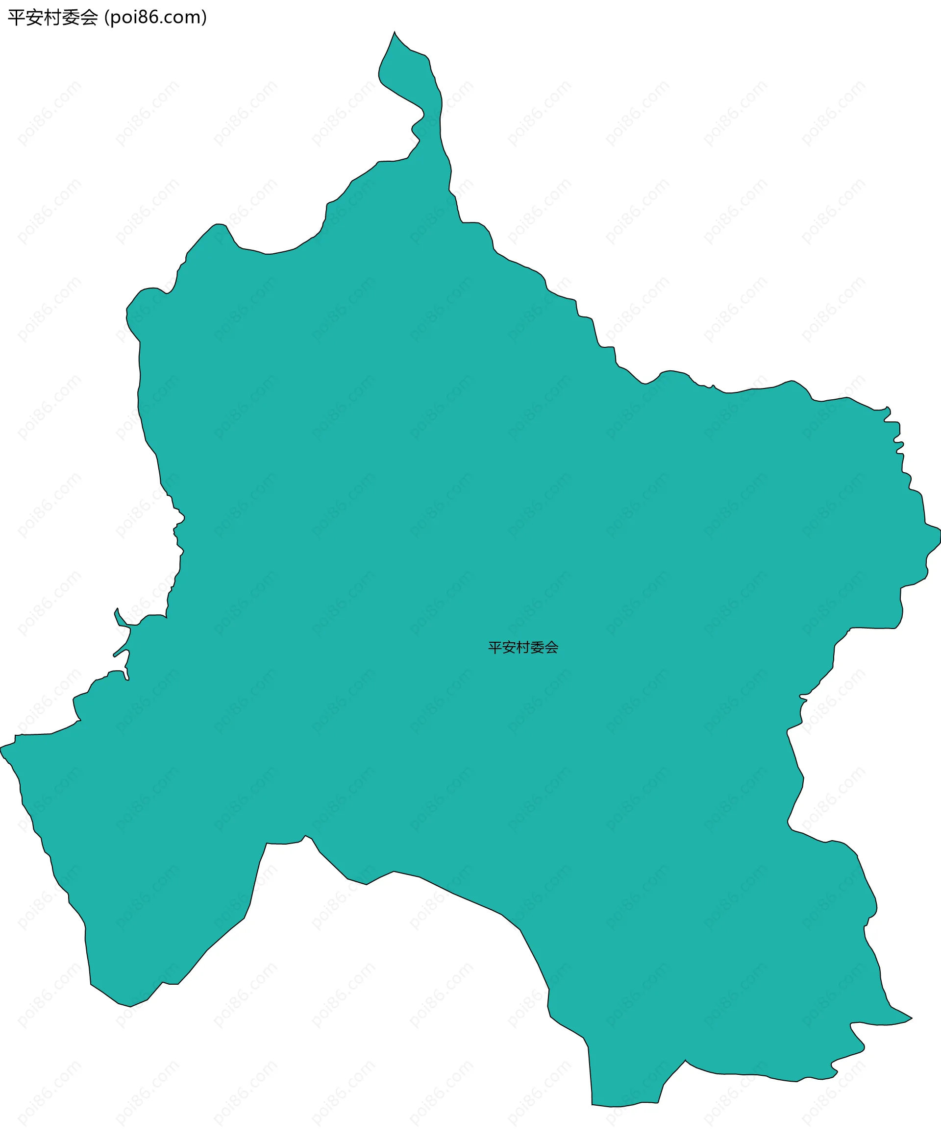 平安村委会边界地图