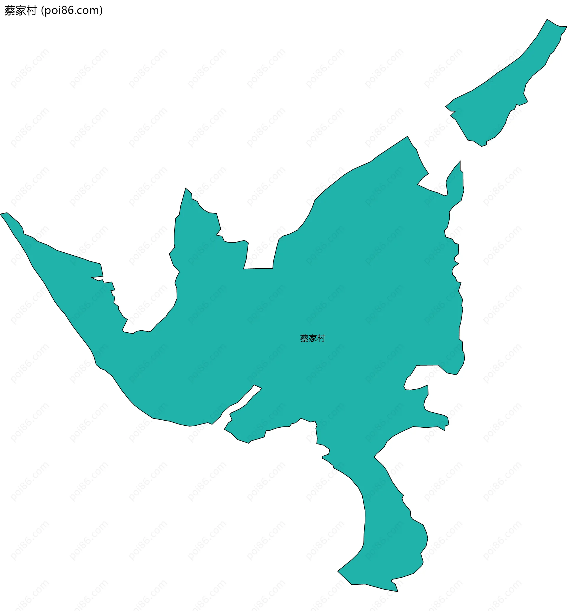 蔡家村边界地图