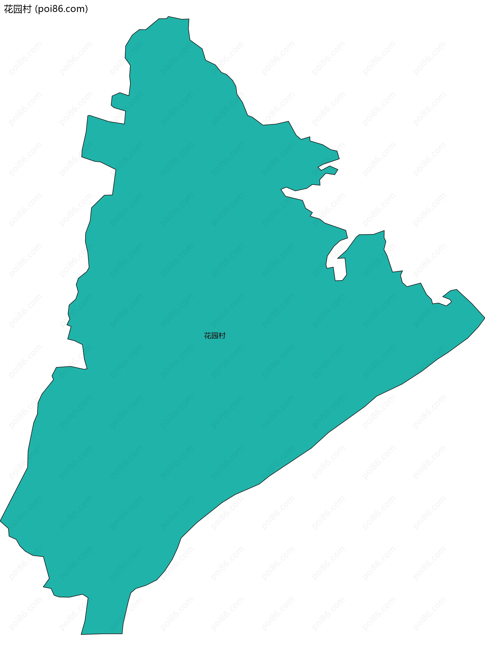 花园村边界地图