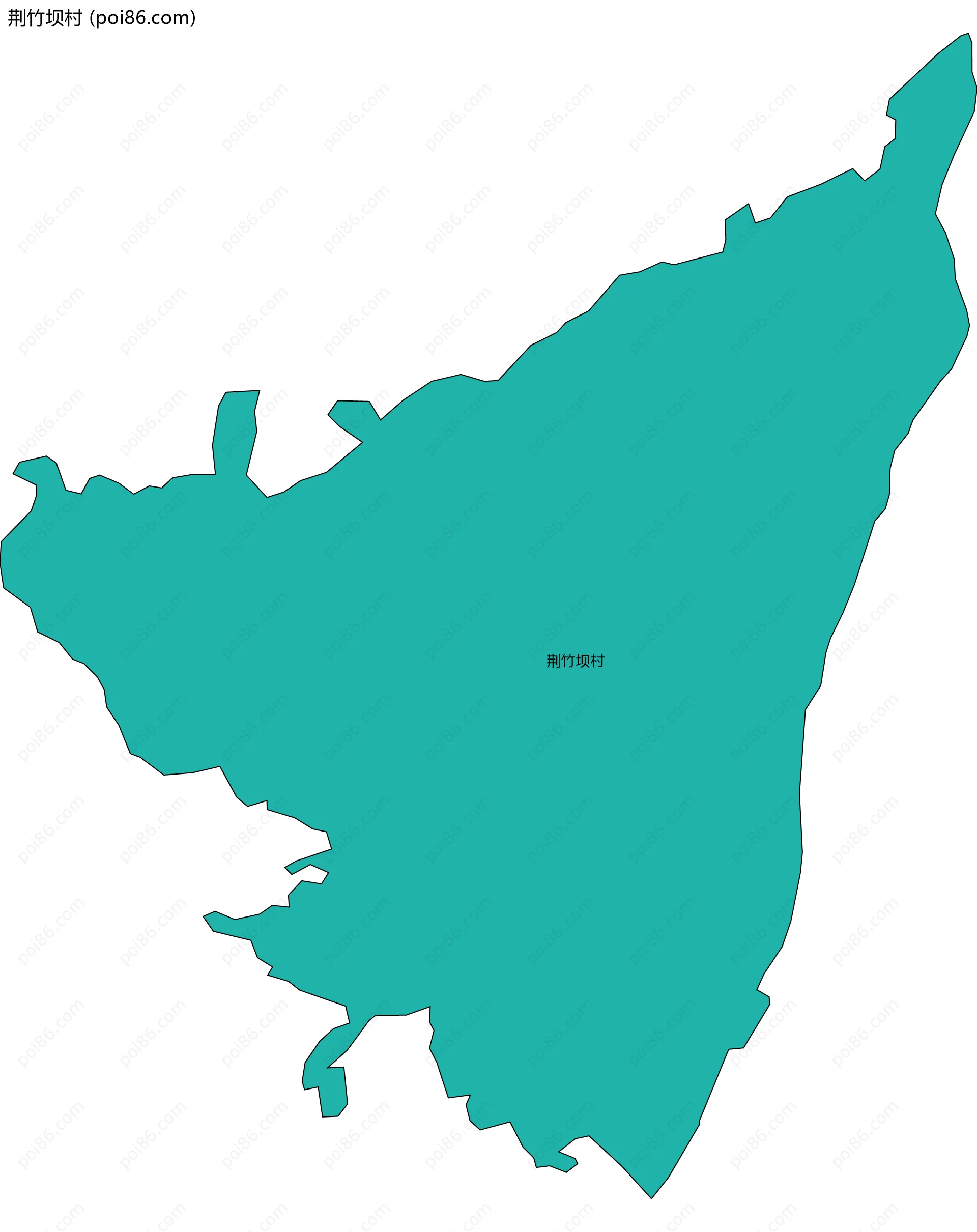 荆竹坝村边界地图