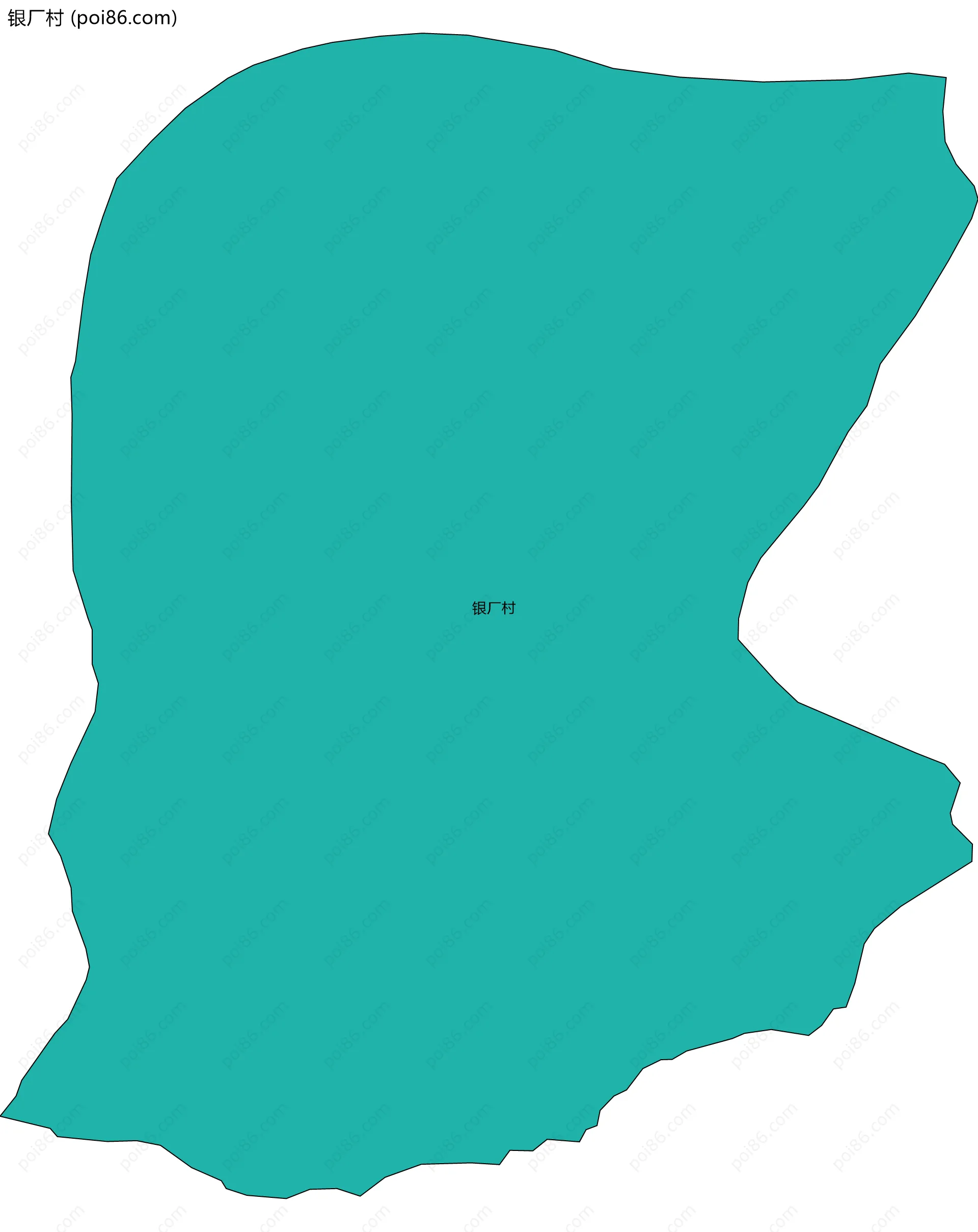 银厂村边界地图