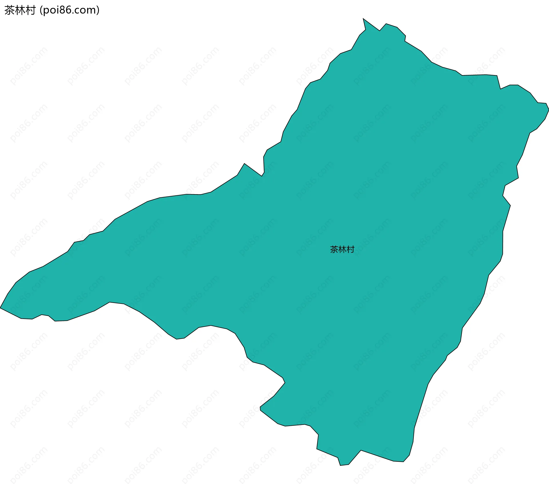 茶林村边界地图