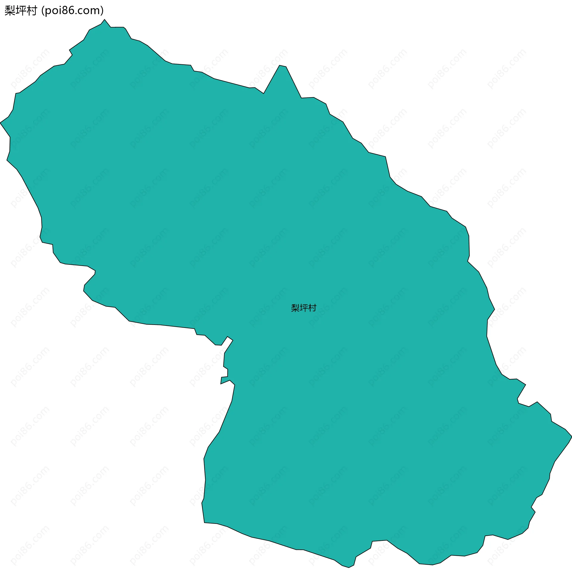 梨坪村边界地图