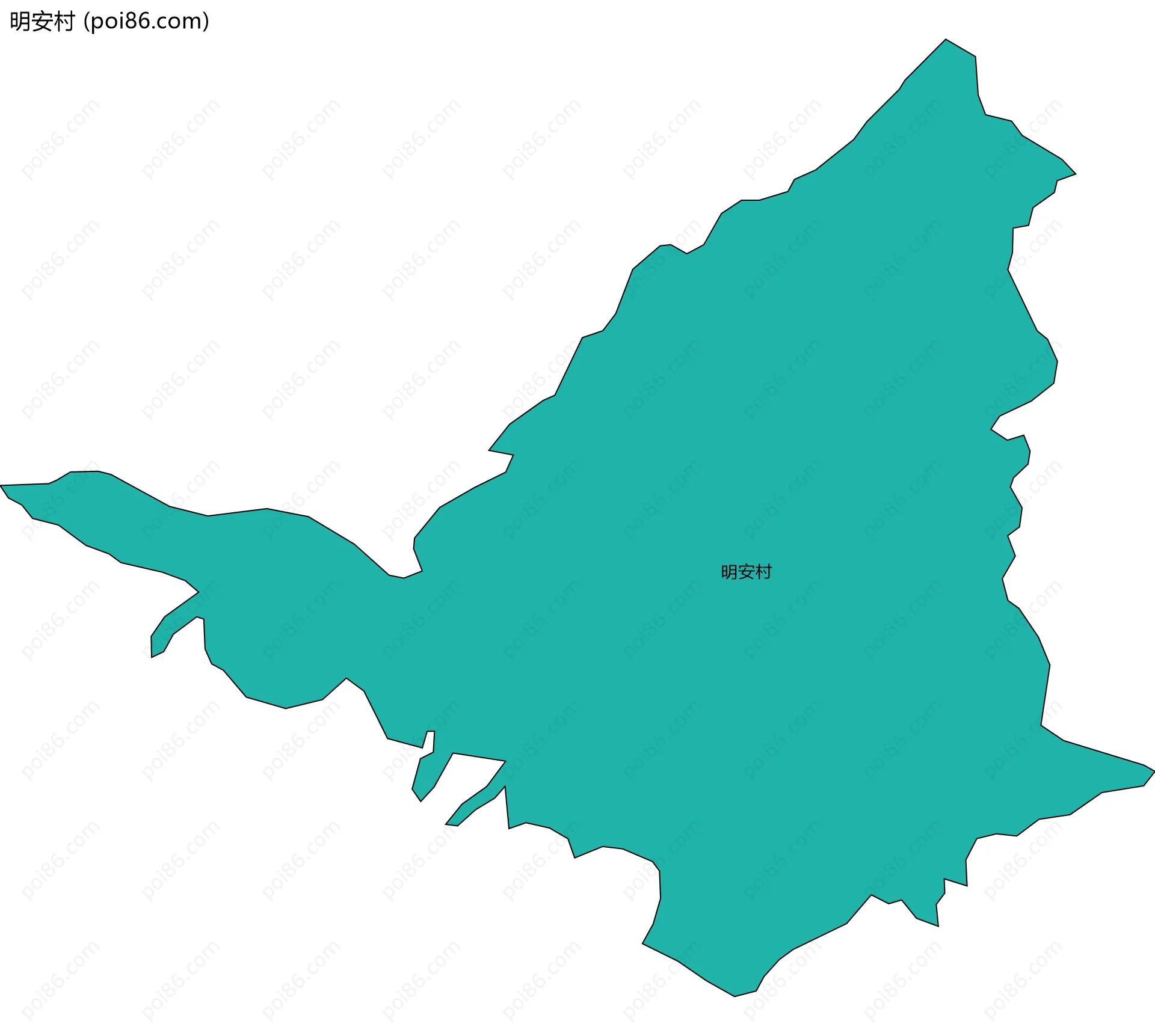 明安村边界地图