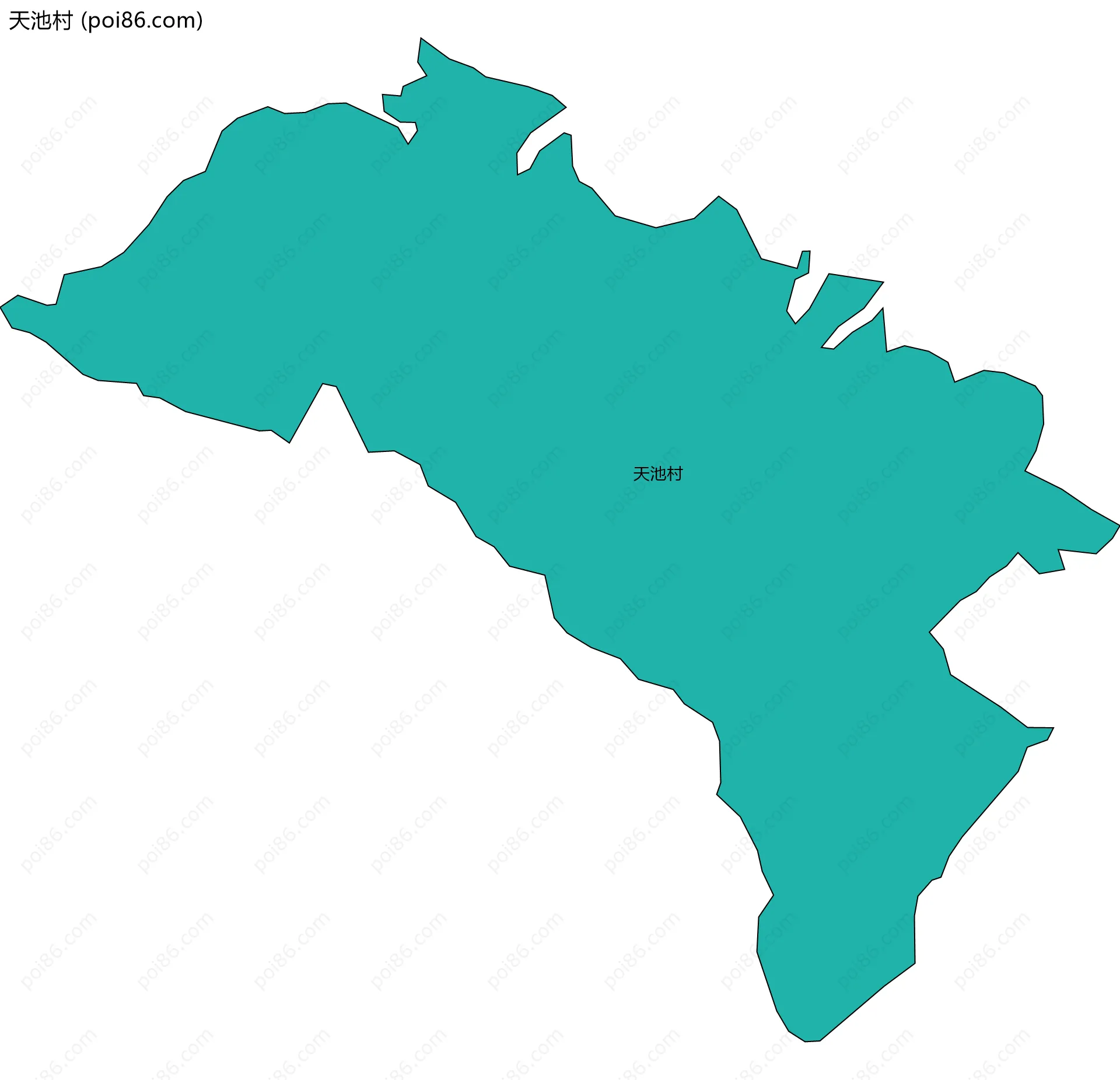 天池村边界地图