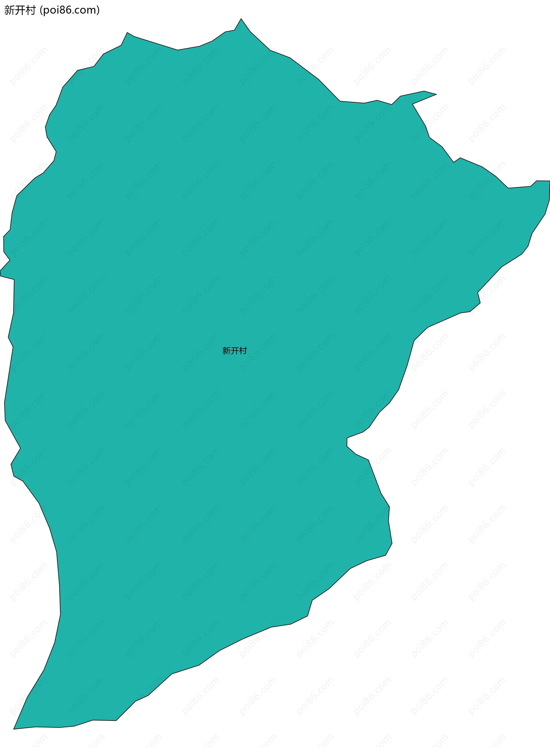 新开村边界地图