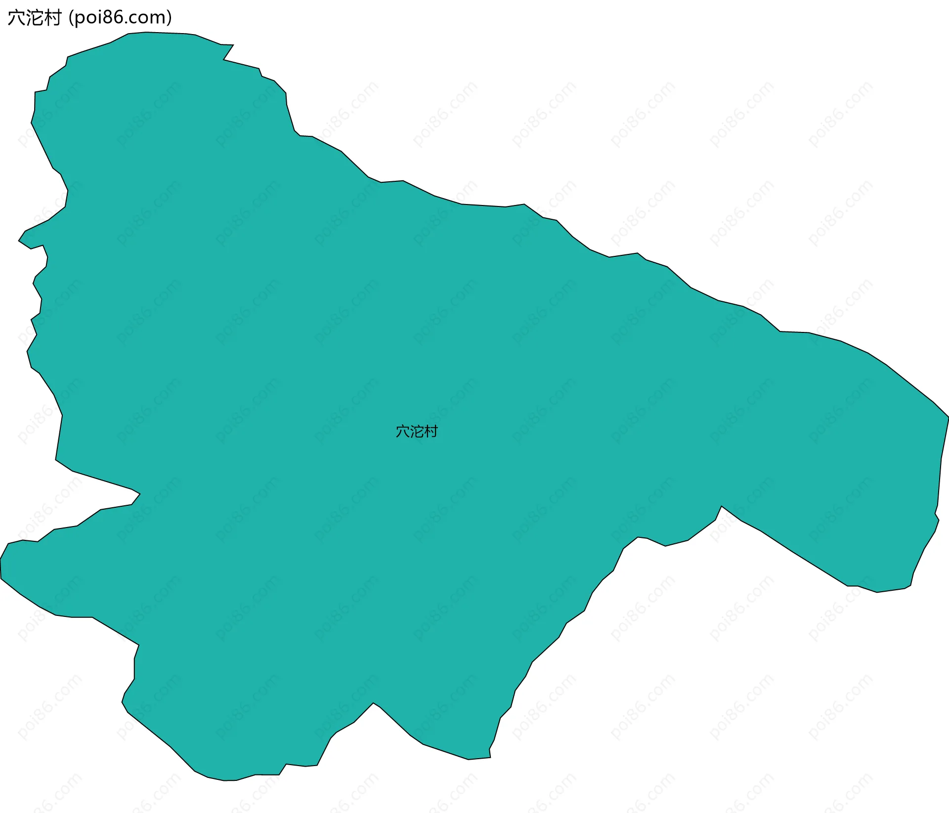 穴沱村边界地图