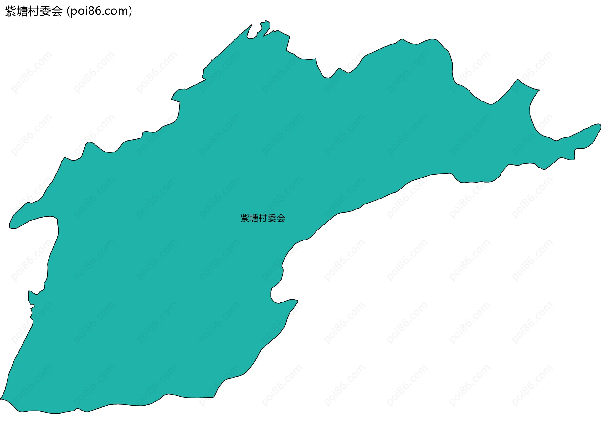 紫塘村委会边界地图